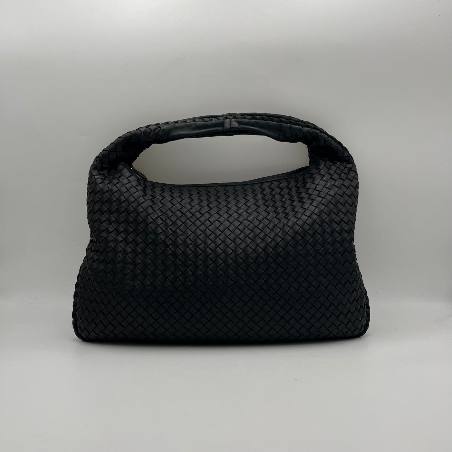 Bottega Veneta Black Intrecciato Large Hobo Bag
