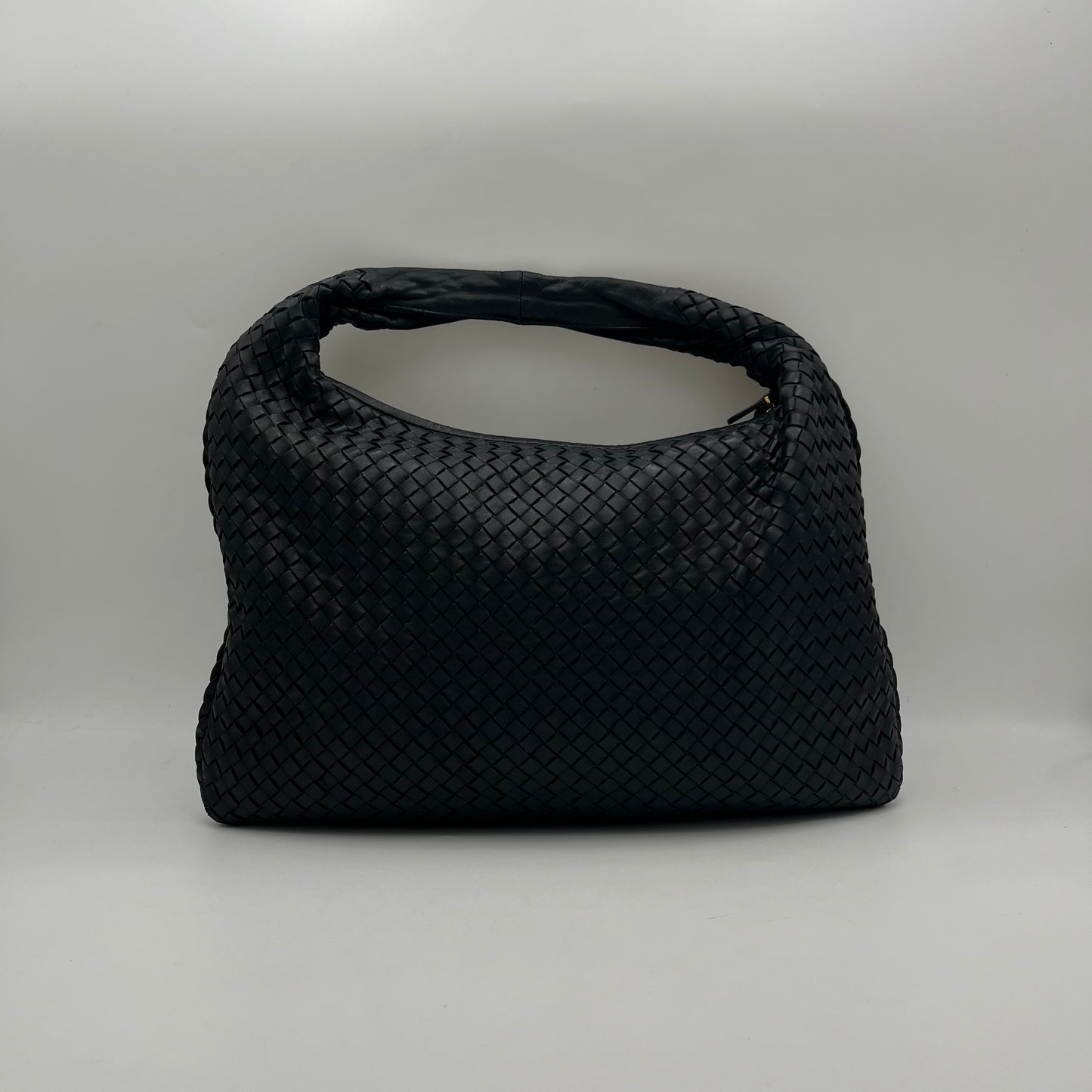 Bottega Veneta Black Intrecciato Large Hobo Bag