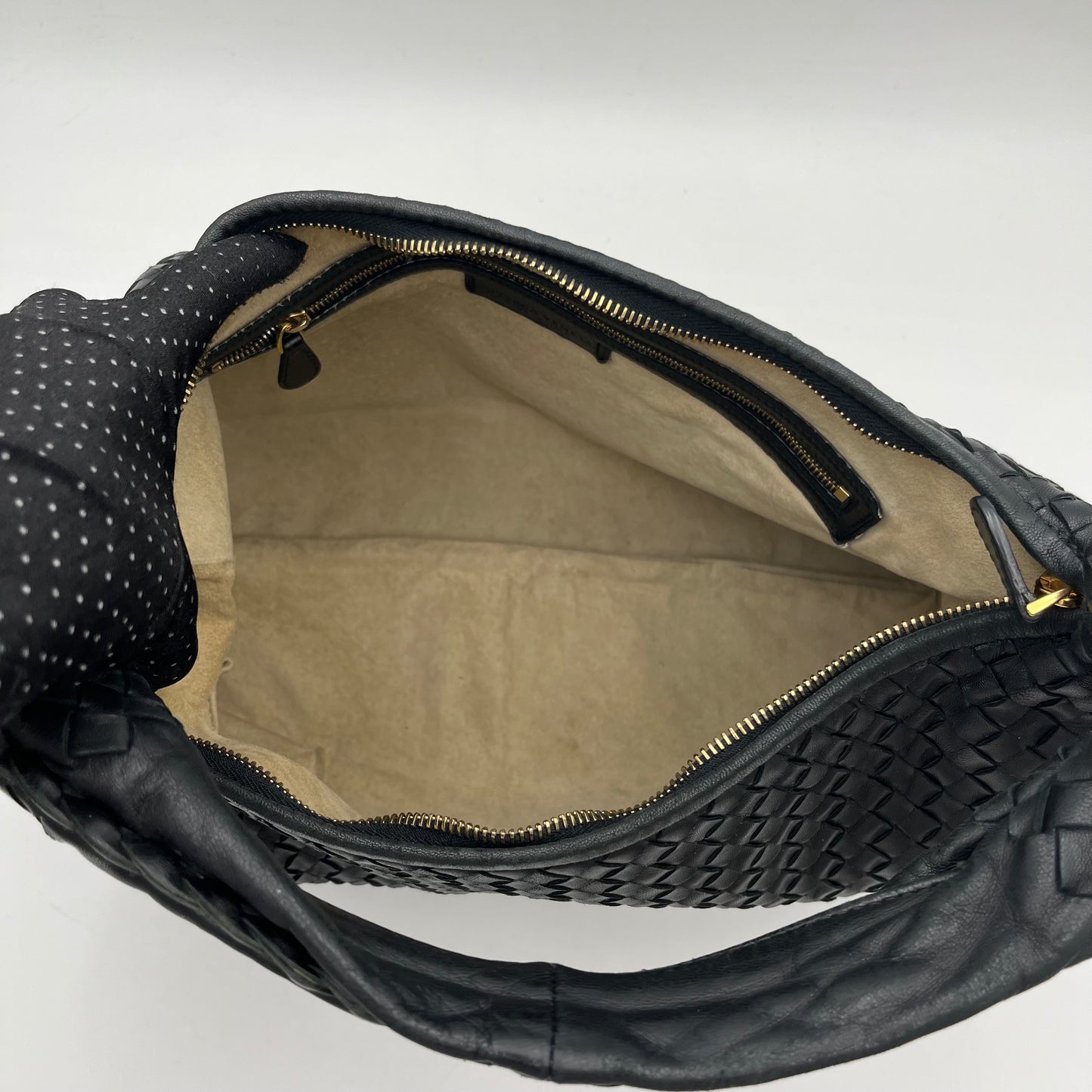 Bottega Veneta Black Intrecciato Large Hobo Bag