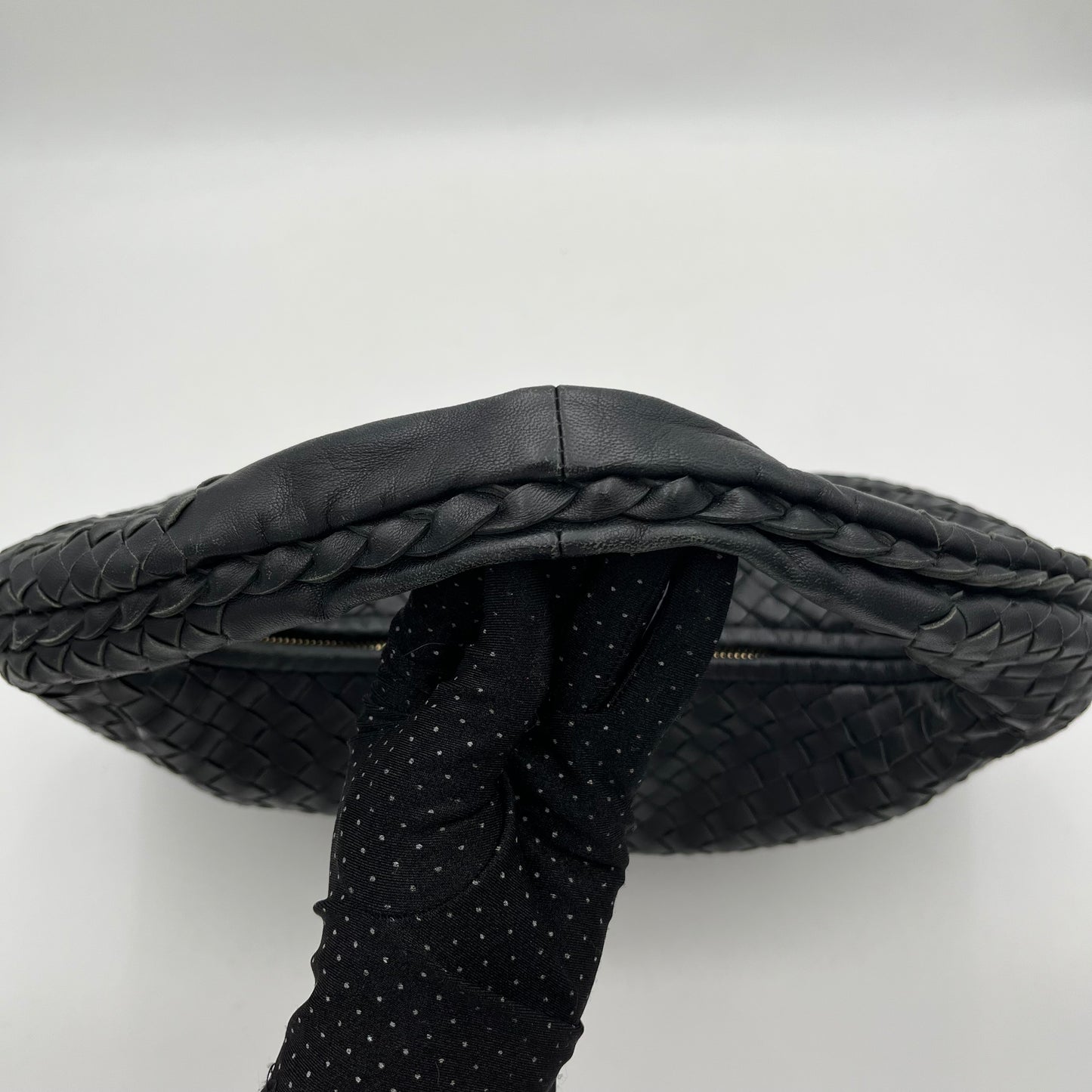 Bottega Veneta Black Intrecciato Hobo Bag