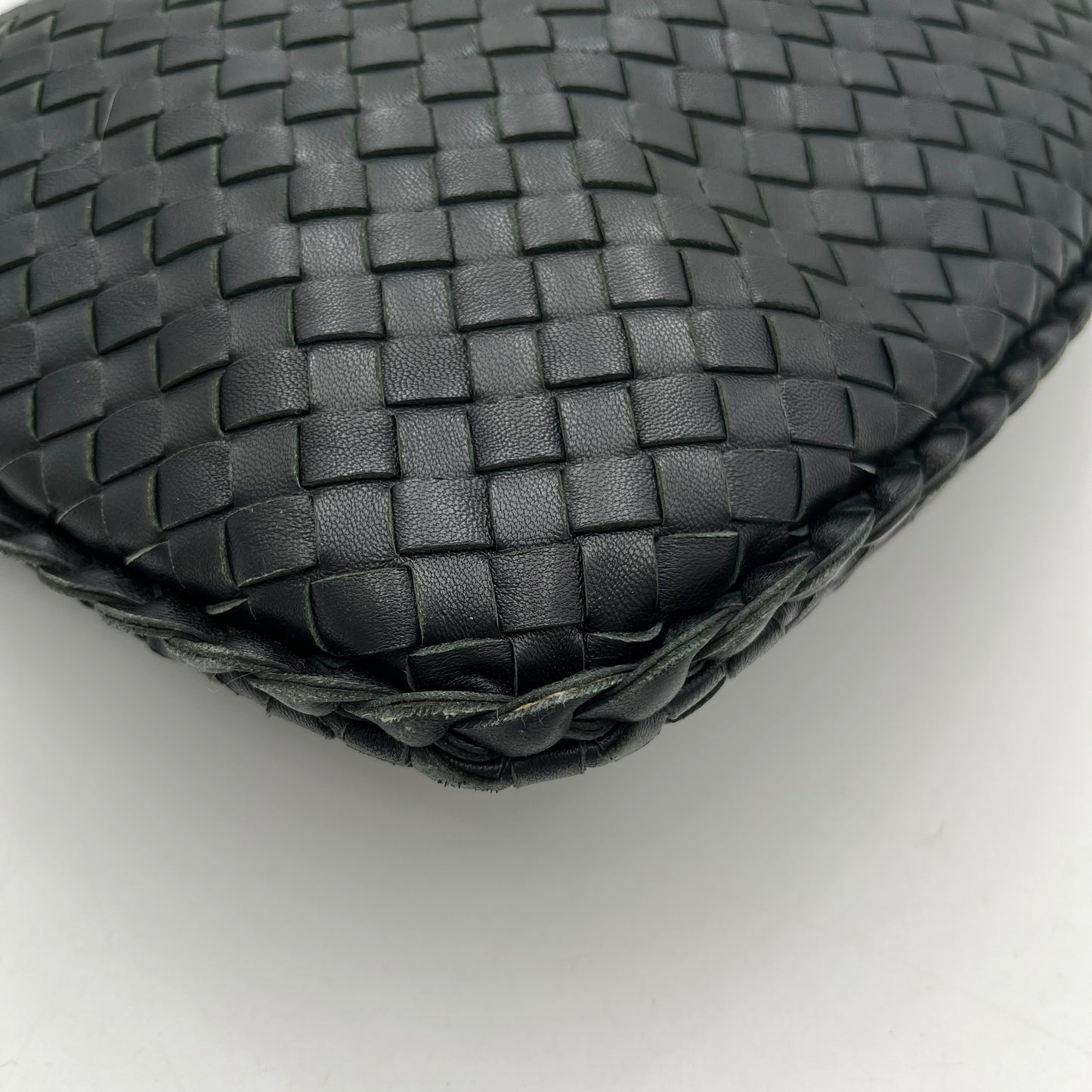 Bottega Veneta Black Intrecciato Hobo Bag