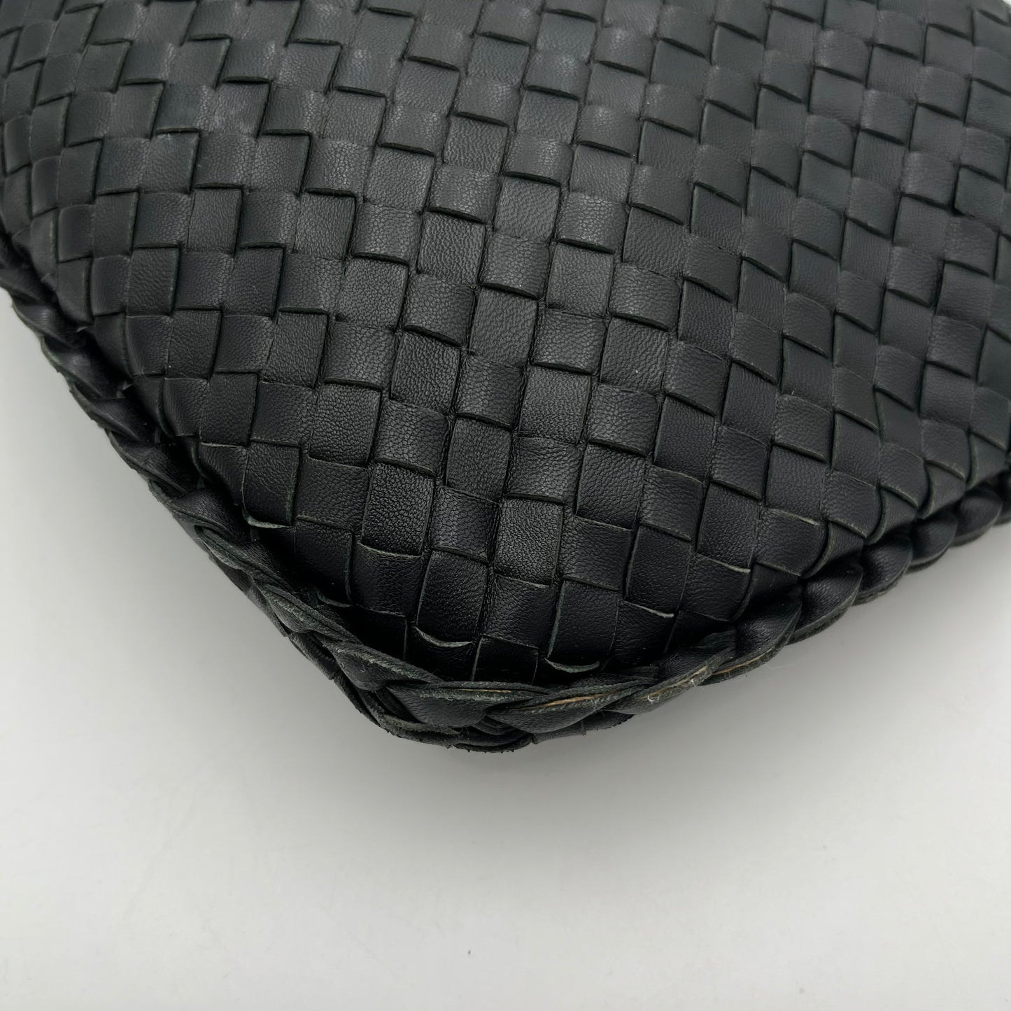 Bottega Veneta Black Intrecciato Hobo Bag