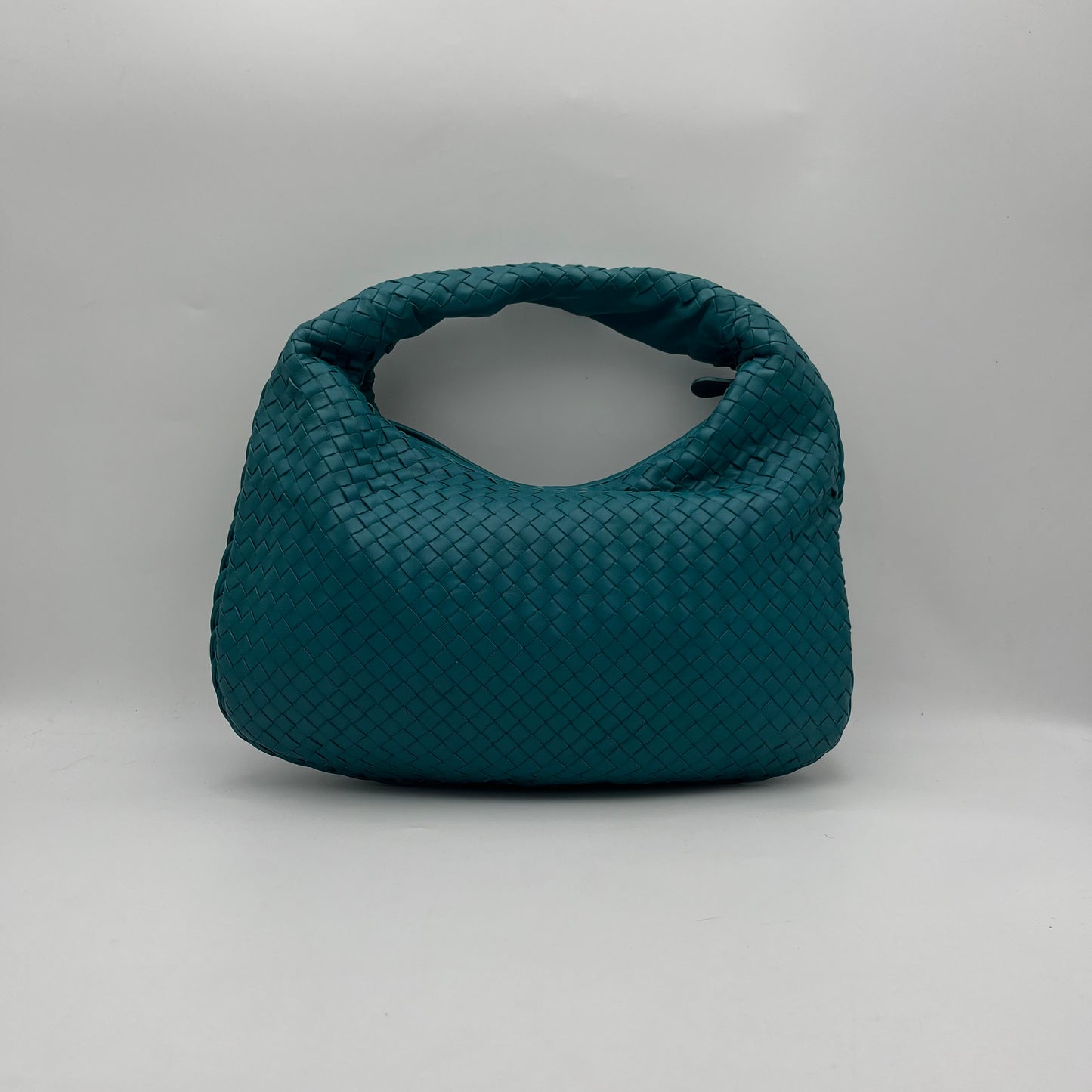 Bottega Veneta Blue Green Intrecciato Hobo Bag