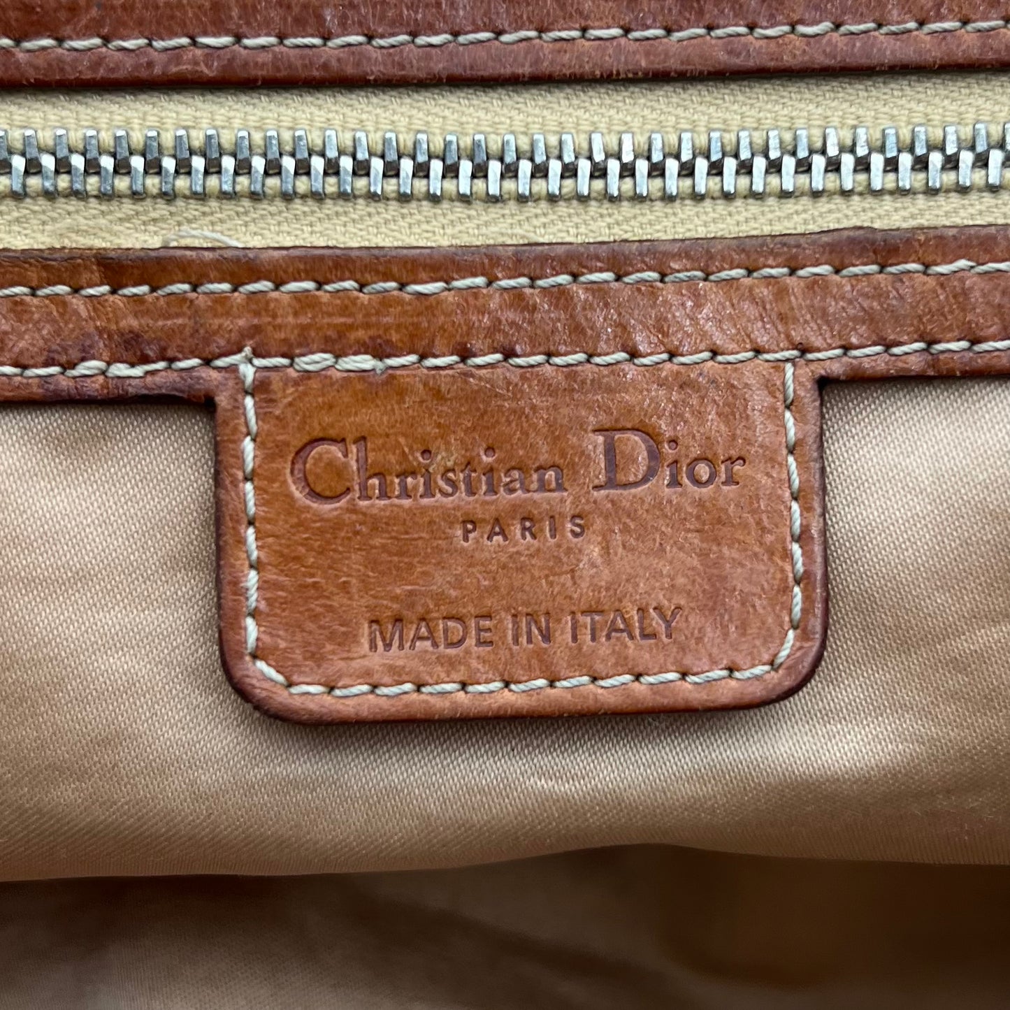 Christian Dior Brown Trotter Romantique Heart Lock Flap Handbag