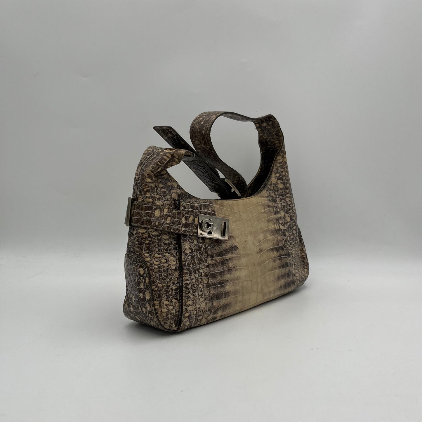 Salvatore Ferragamo Himalayan Gancini Hobo Shoulder Bag