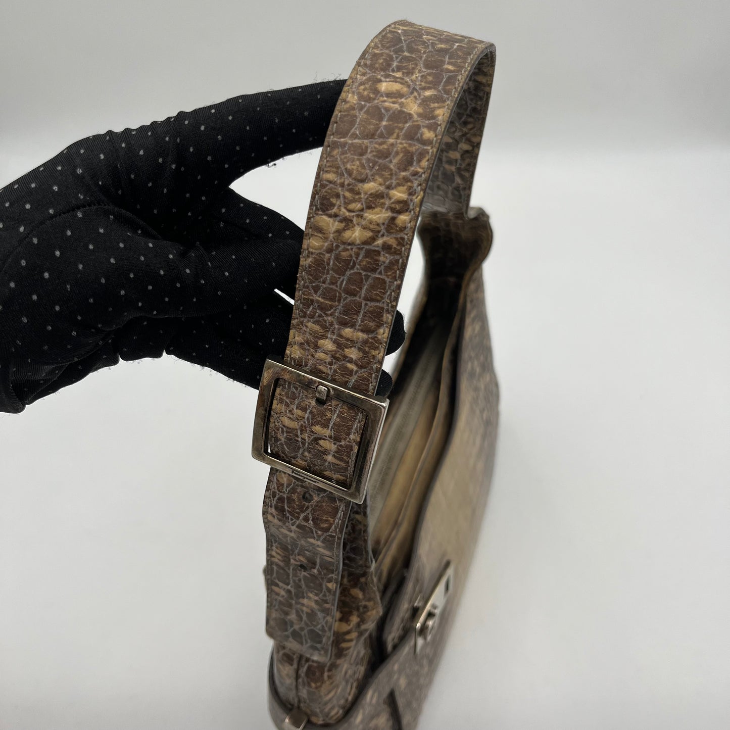 Salvatore Ferragamo Himalayan Gancini Hobo Shoulder Bag