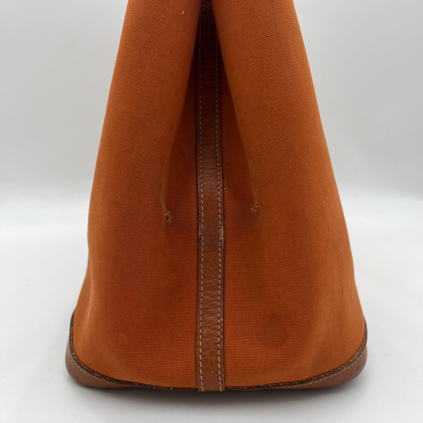 Hermes Orange Canvas and Leather Garden Party 36