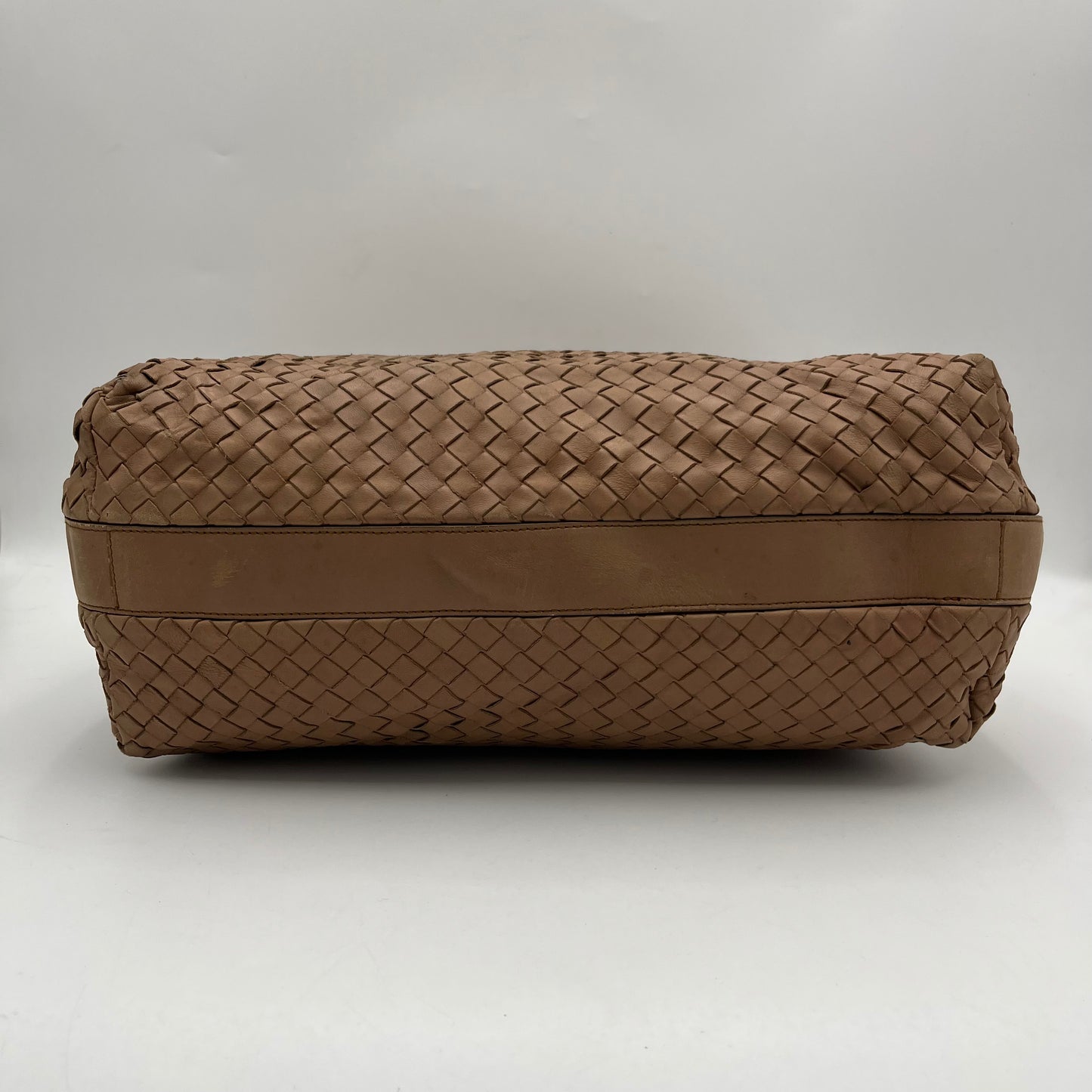 Bottega Veneta Nude Brown Intrecciato Large Hobo Convertible Bag