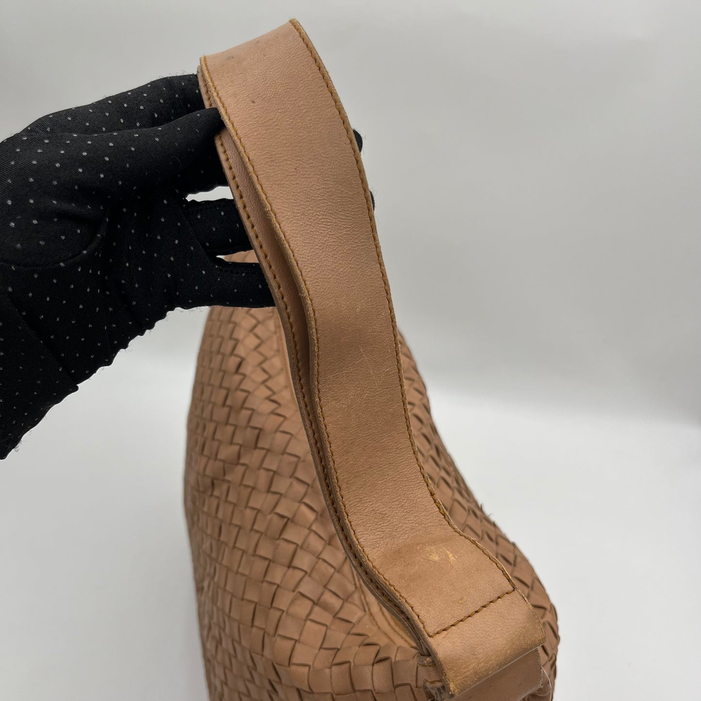Bottega Veneta Nude Brown Intrecciato Large Hobo Convertible Bag