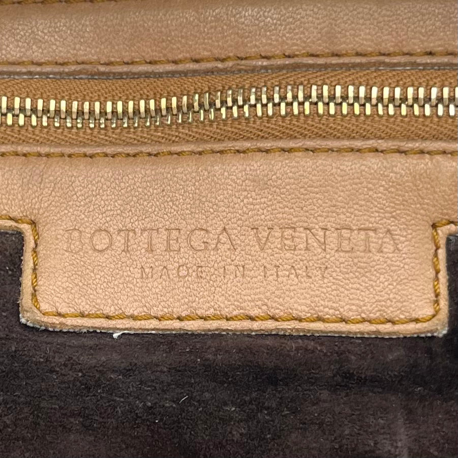 Bottega Veneta Nude Brown Intrecciato Large Hobo Convertible Bag