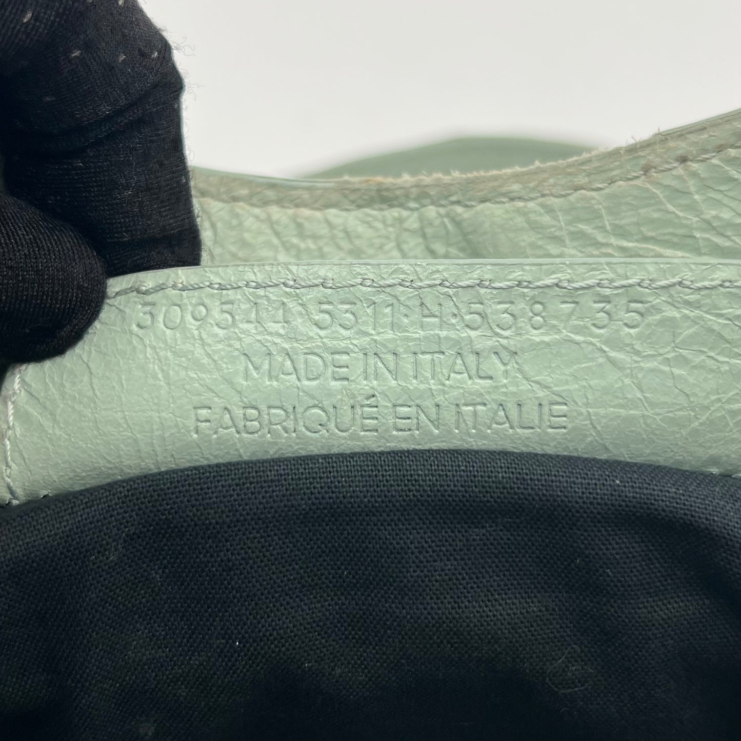 Balenciaga Mint Green Leather Giant 12 Mini City GHW
