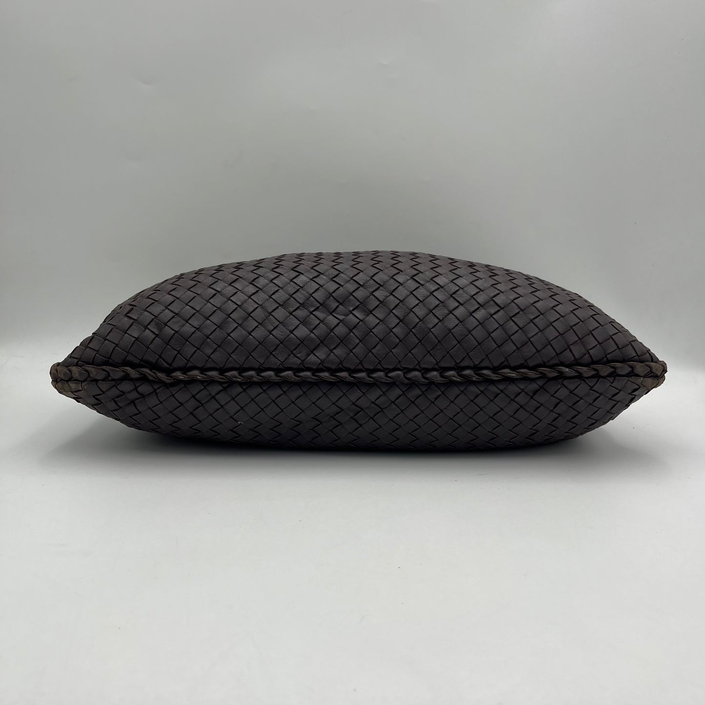 Bottega Dark Gray Intrecciato Large Hobo Bag