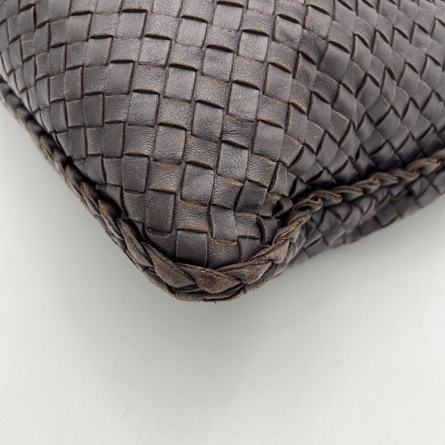 Bottega Dark Gray Intrecciato Large Hobo Bag