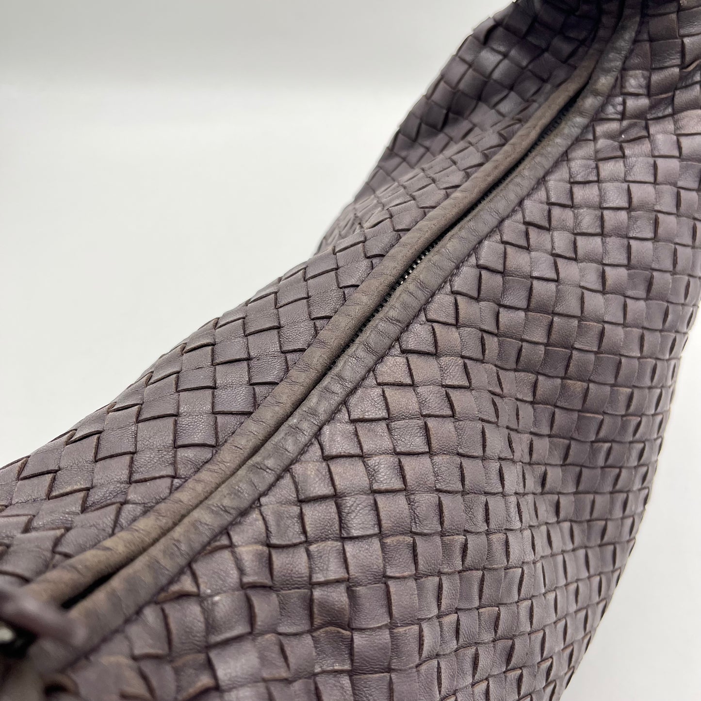 Bottega Dark Gray Intrecciato Large Hobo Bag