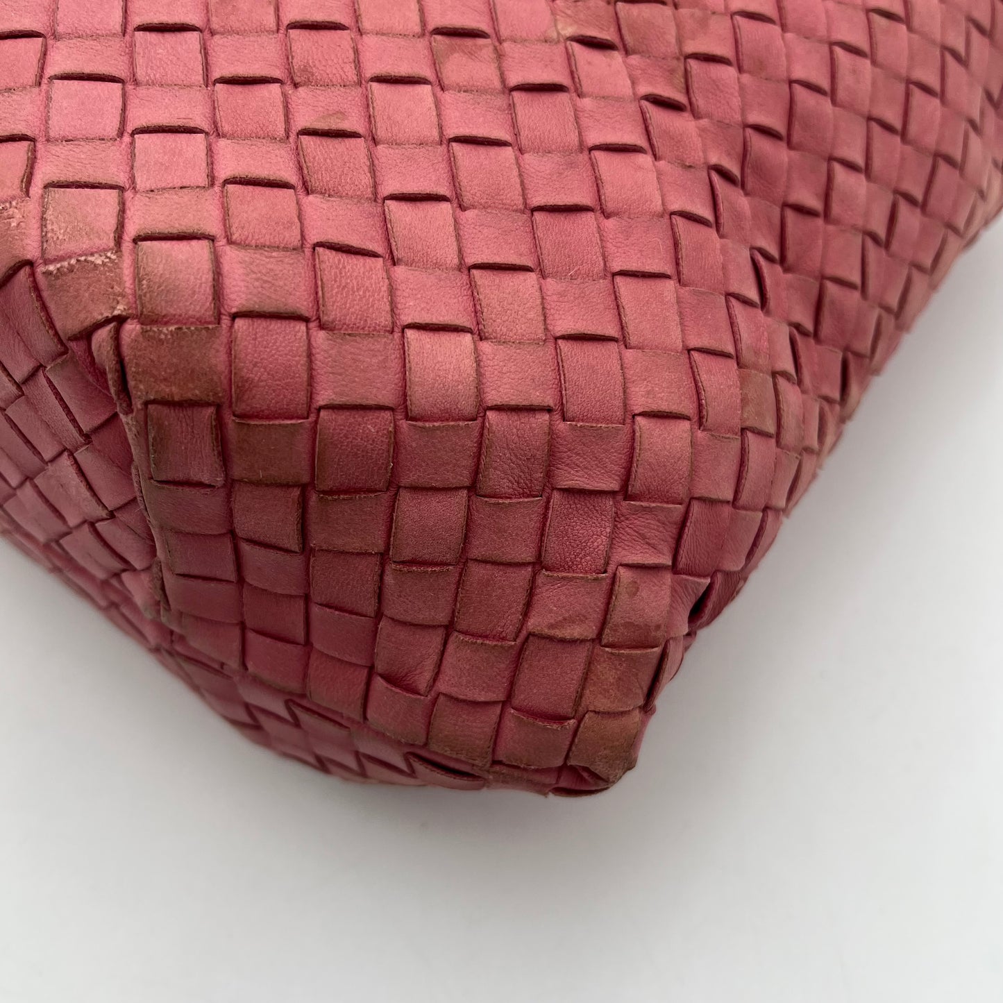 Bottega Veneta Pink Intrecciato Nappa Capri Tote