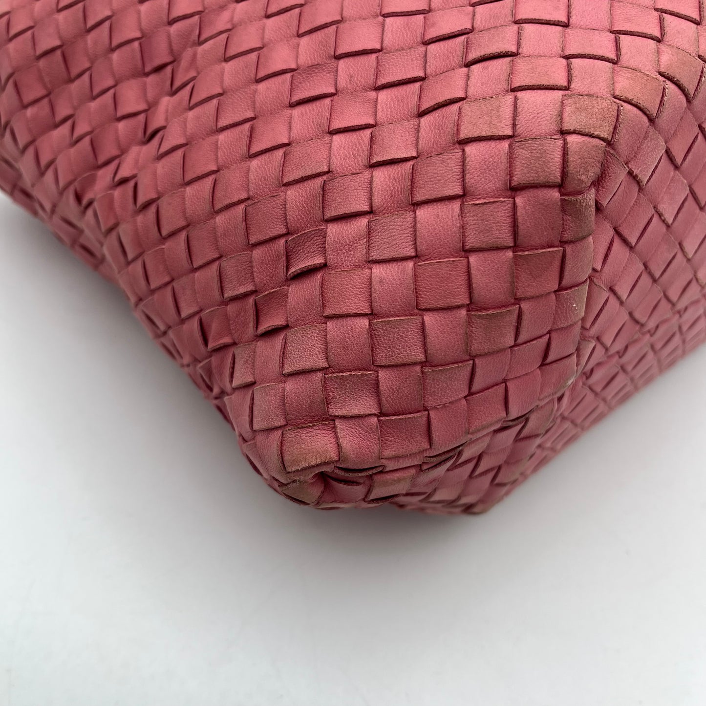 Bottega Veneta Pink Intrecciato Nappa Capri Tote