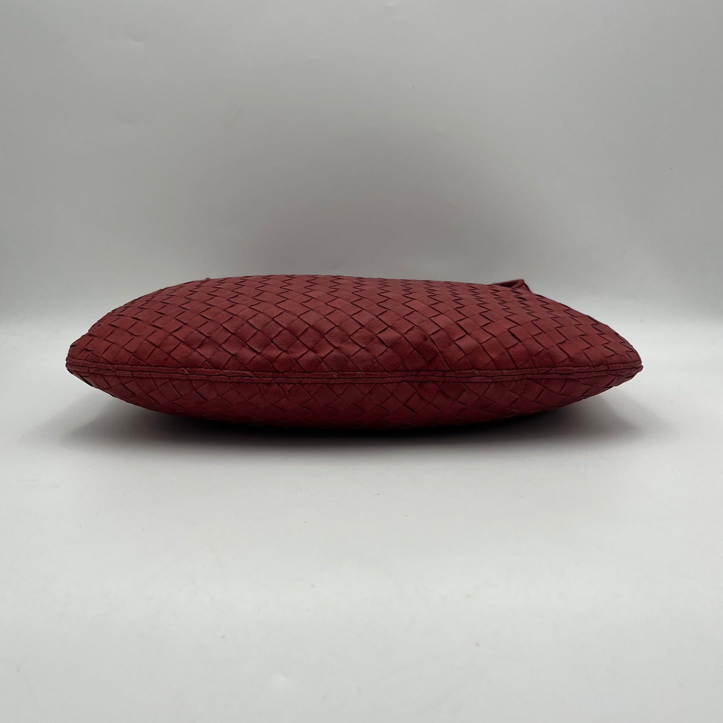 Bottega Red Intrecciato Hobo Crossbody