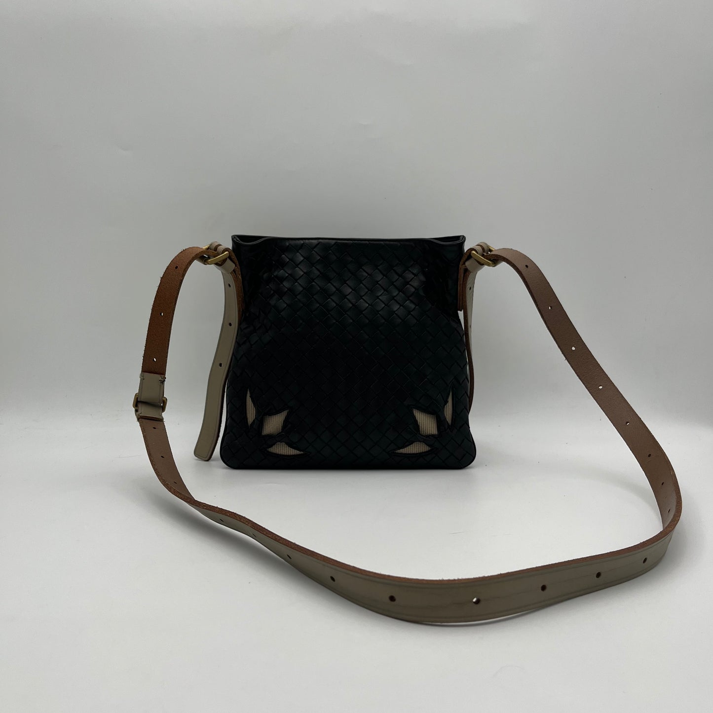 Bottega Veneta Black Intrecciato Crossbody