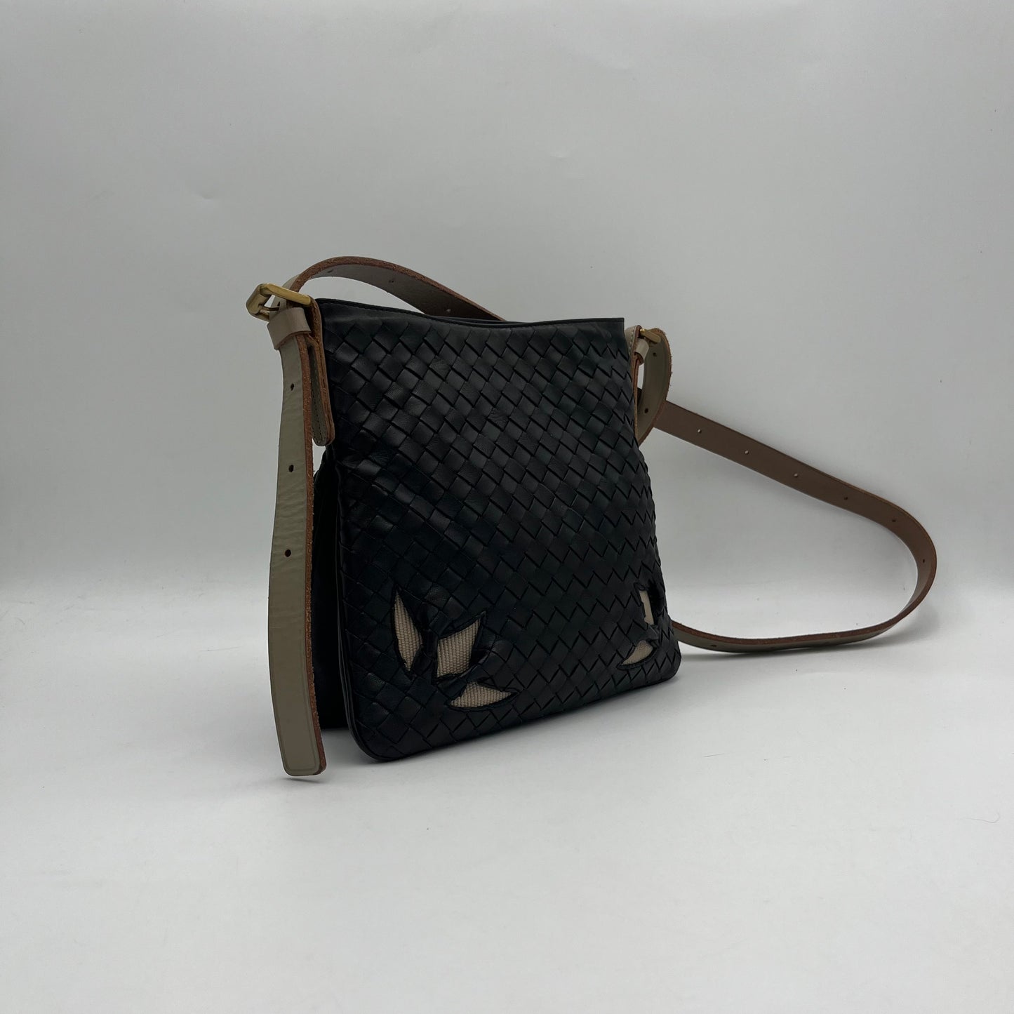 Bottega Veneta Black Intrecciato Crossbody