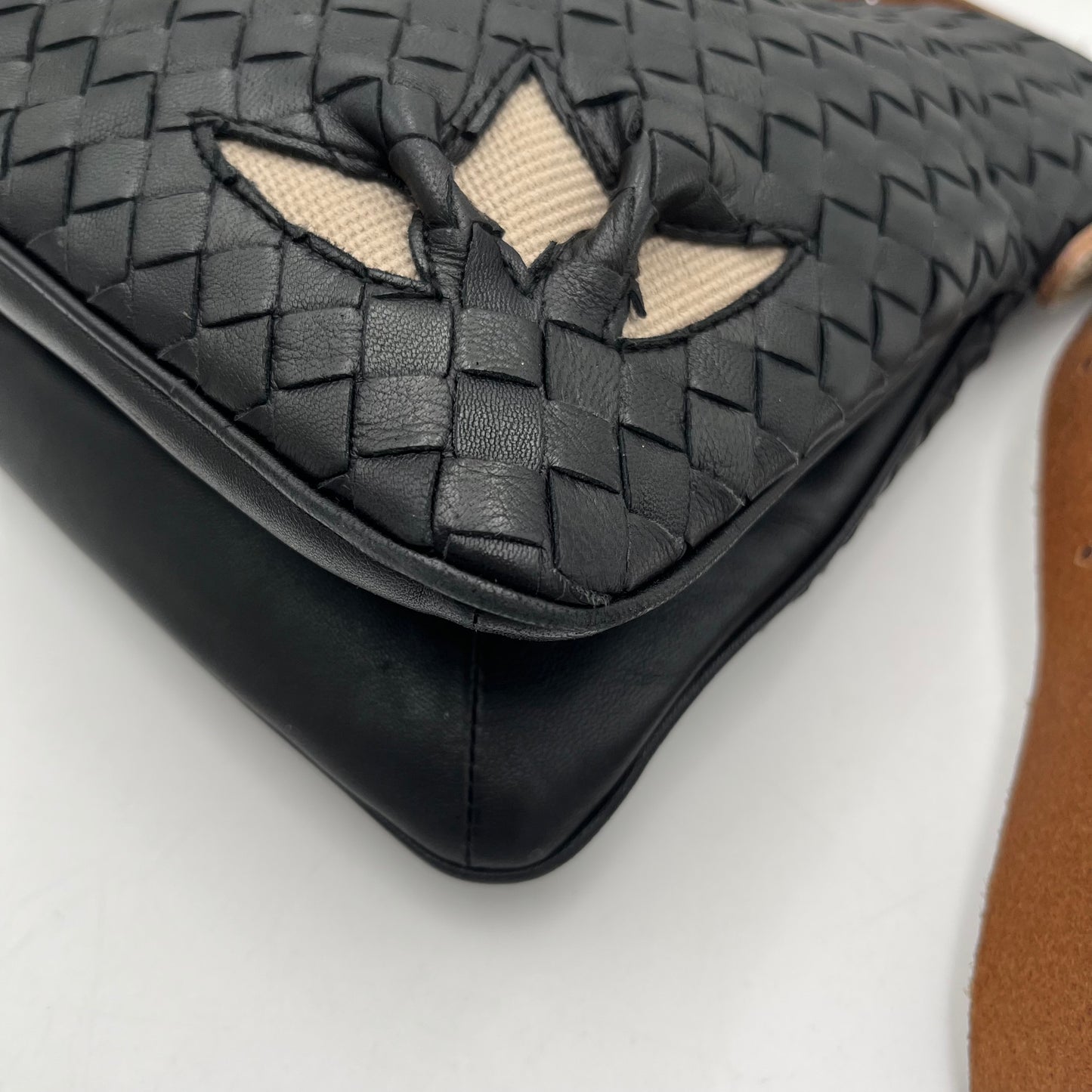 Bottega Veneta Black Intrecciato Crossbody