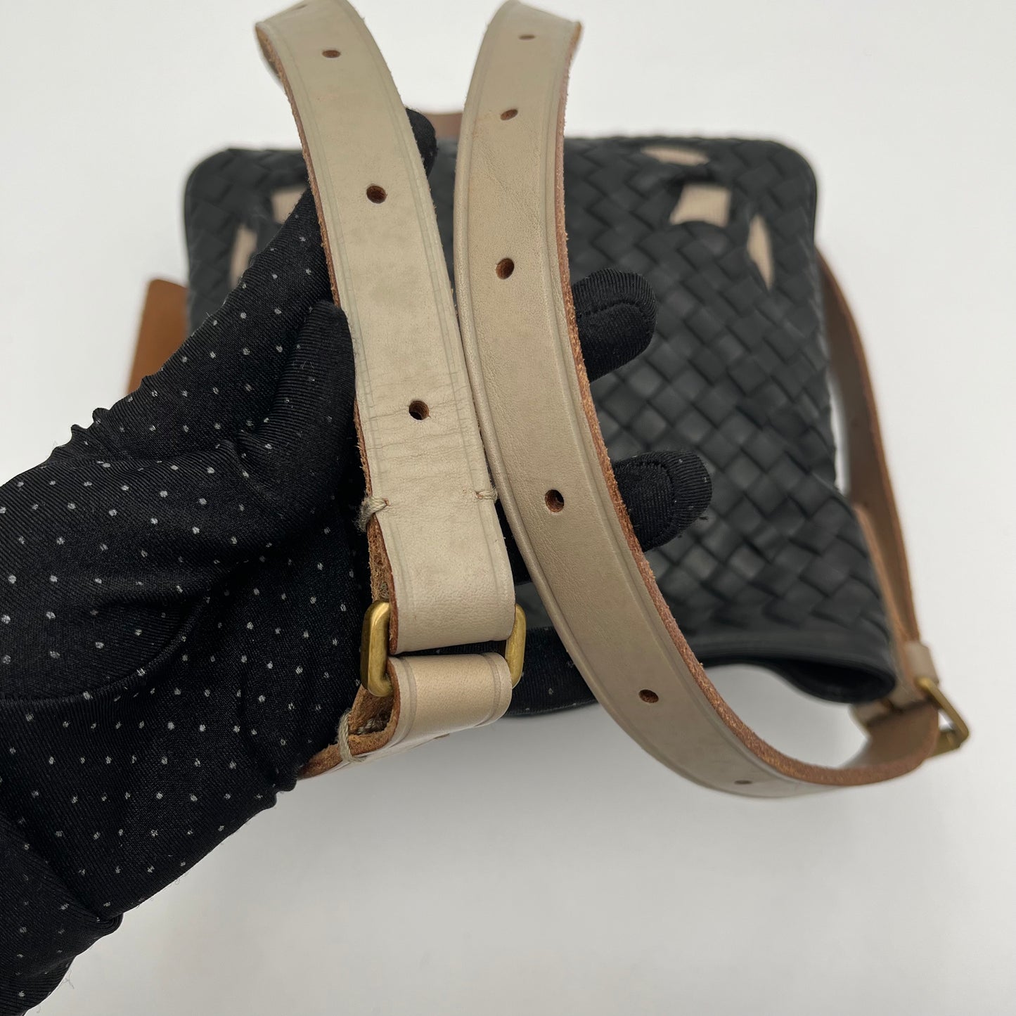 Bottega Veneta Black Intrecciato Crossbody