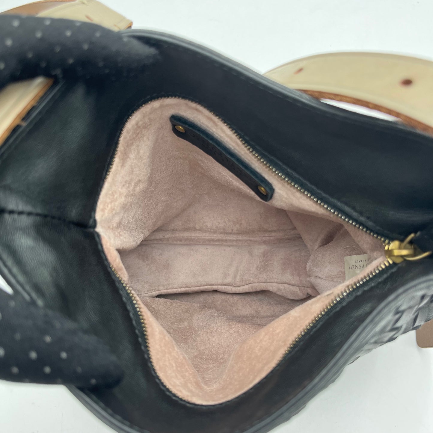 Bottega Veneta Black Intrecciato Crossbody