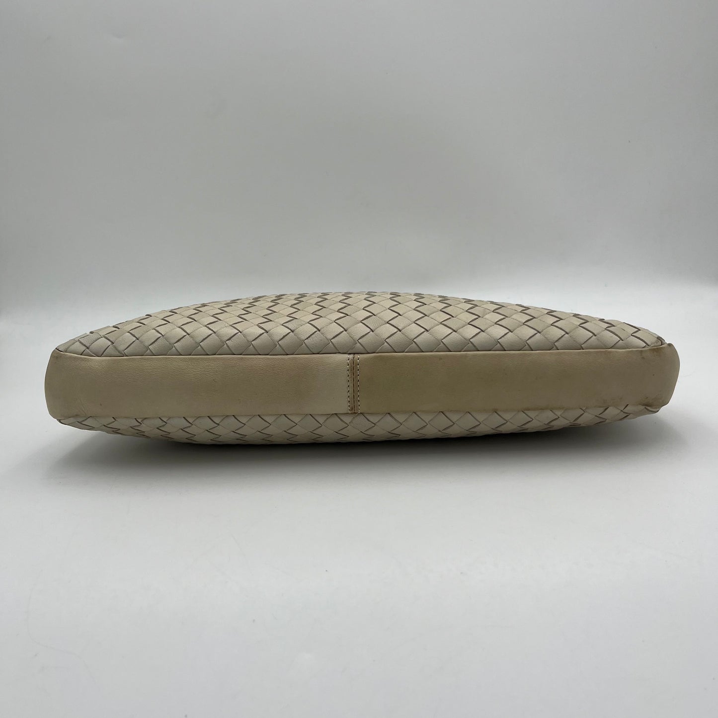 Bottega Veneta White Intecciato Shoulder Bag