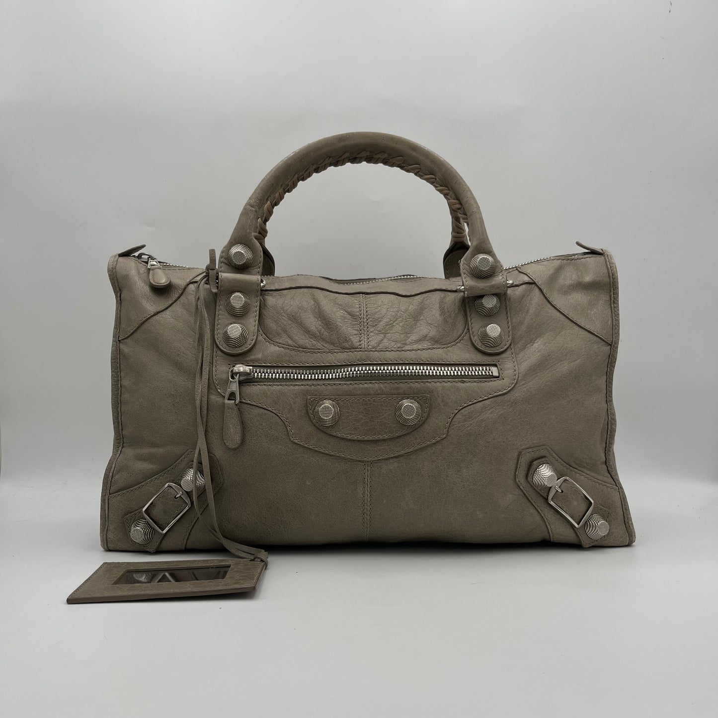 Balenciaga Gray Leather Giant 21 City