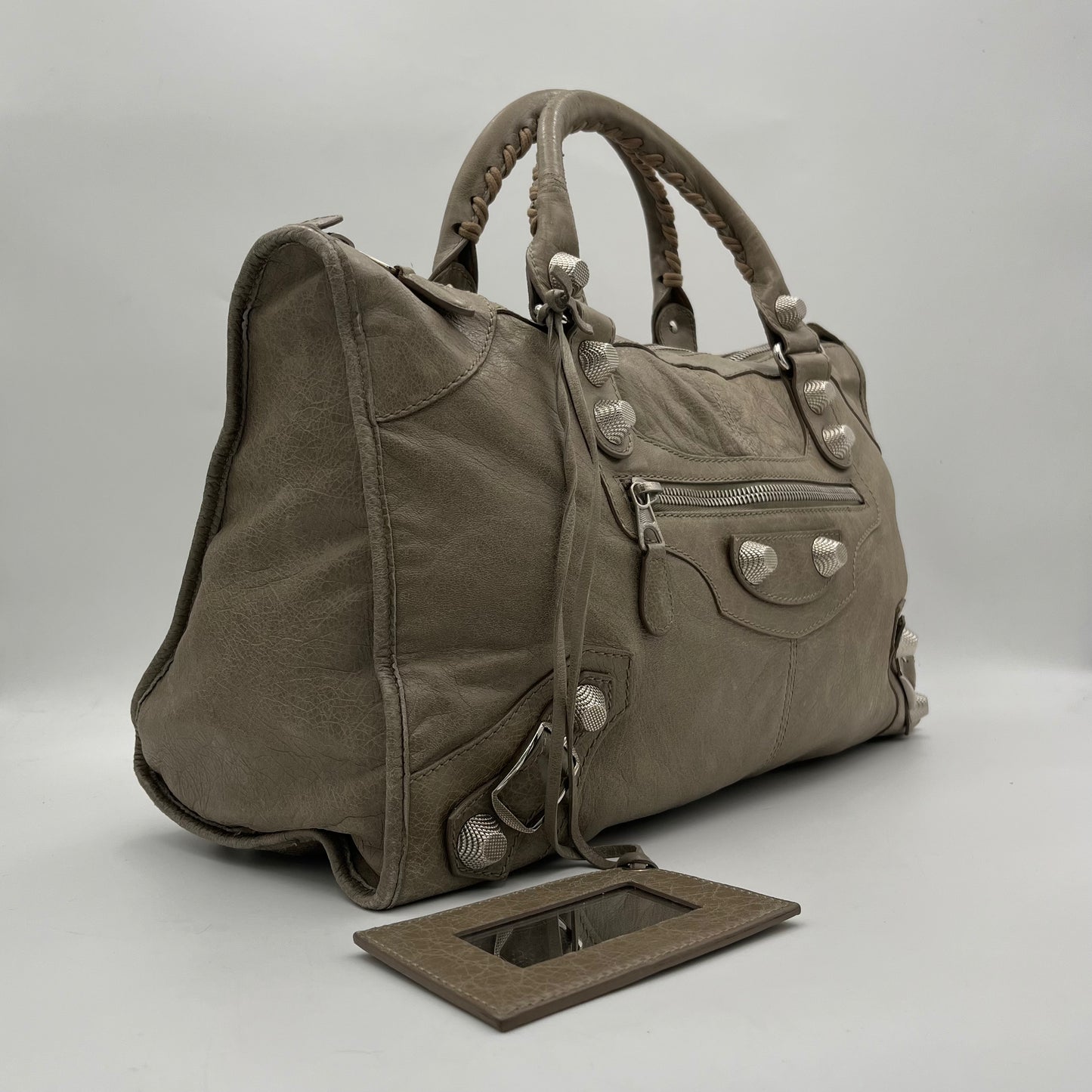 Balenciaga Gray Leather Giant 21 City