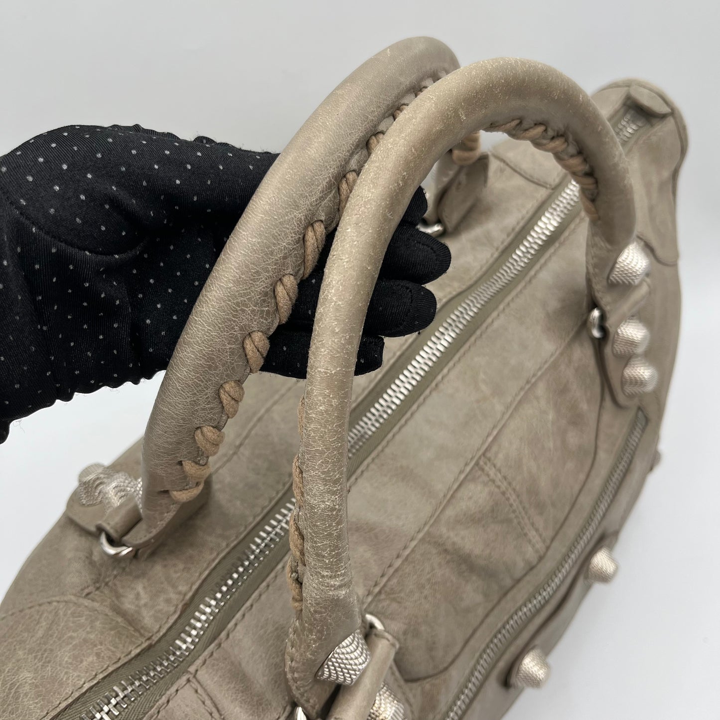 Balenciaga Gray Leather Giant 21 City