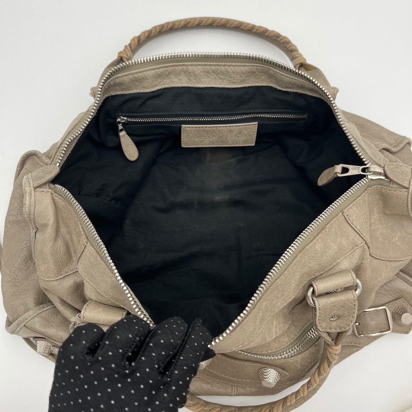 Balenciaga Gray Leather Giant 21 City