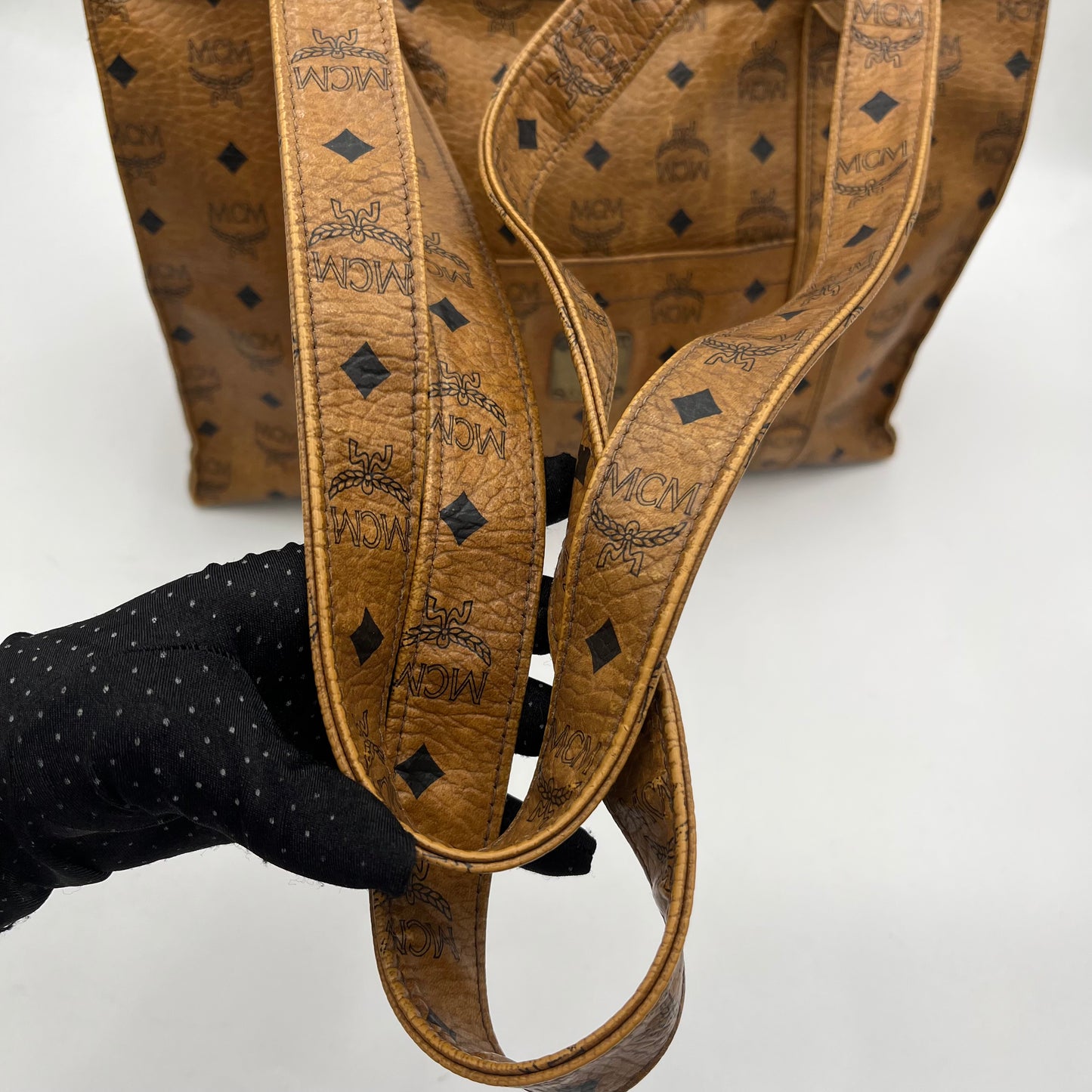 MCM Cognac Shopper's Tote