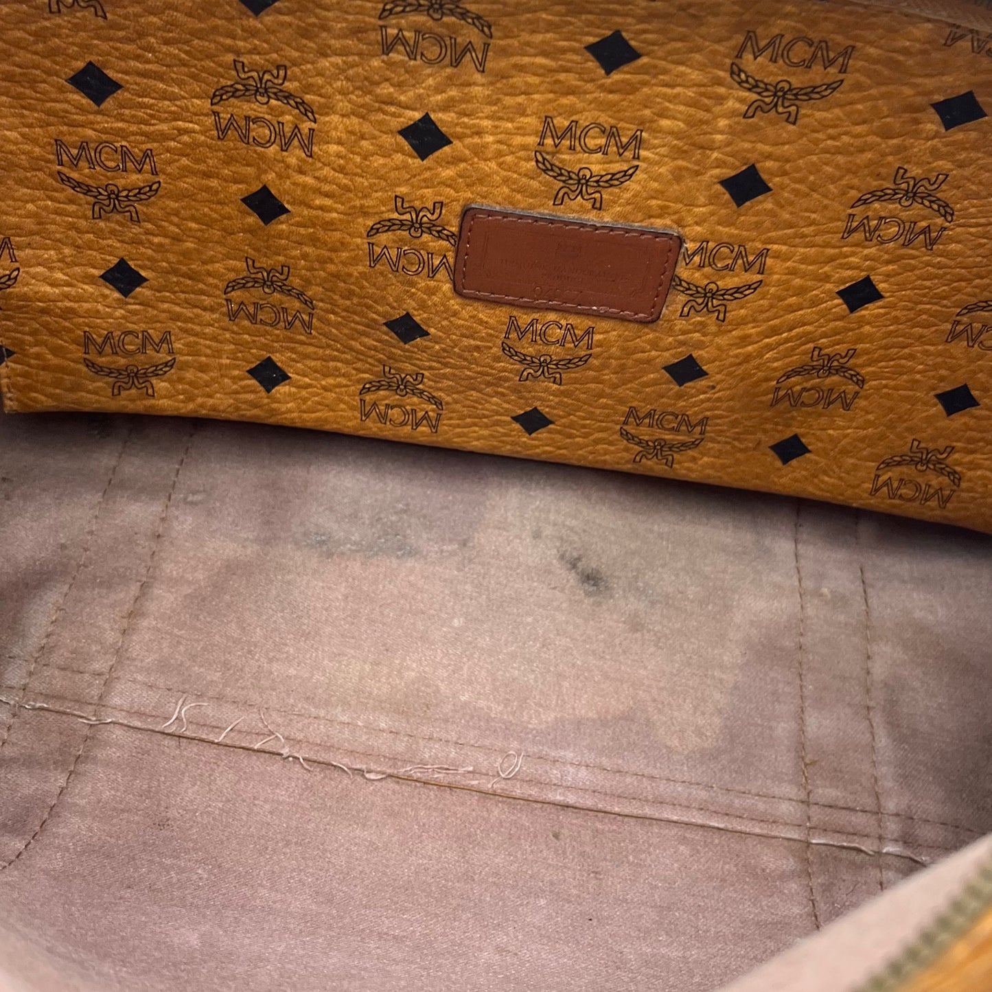 MCM Cognac Shopper's Tote