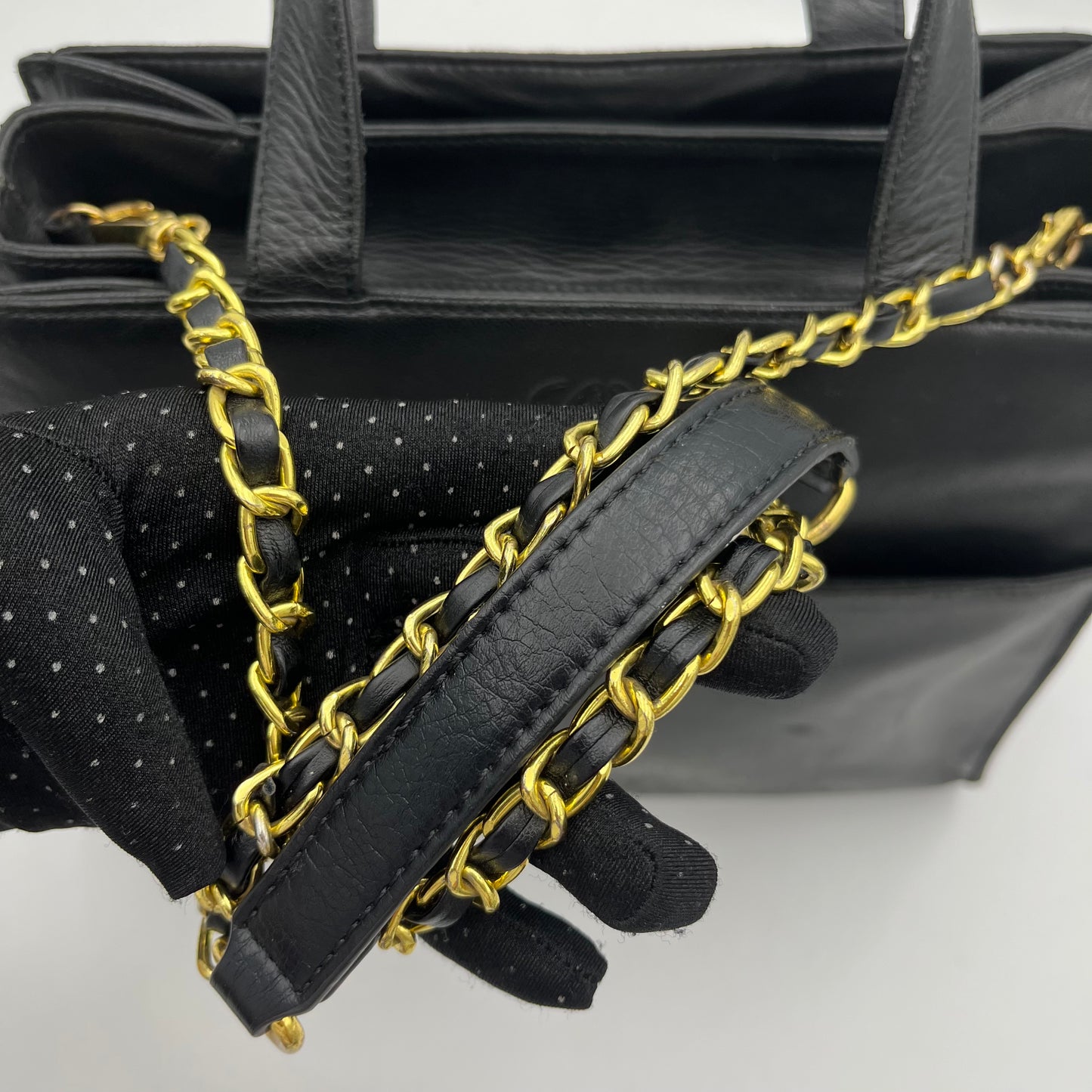 Loewe Black Anagram Leather Handbag
