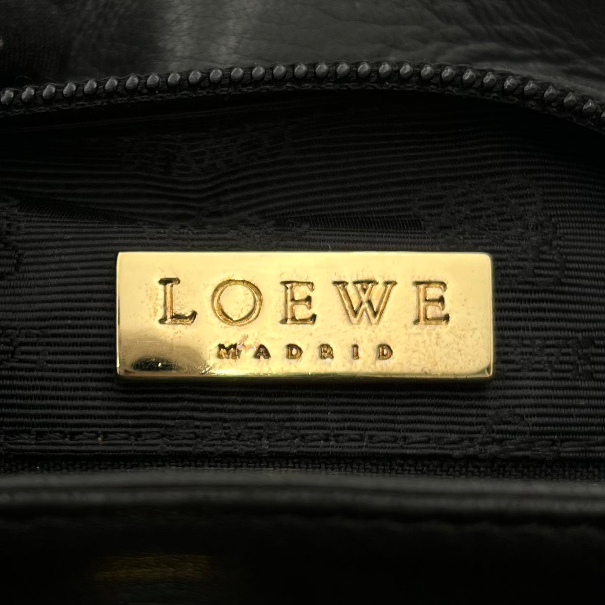 Loewe Black Anagram Leather Handbag