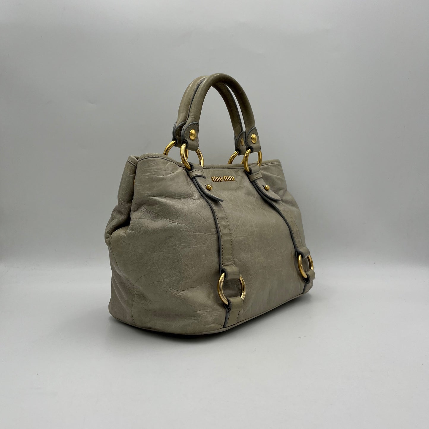 Miu Miu Vitello Leather Handbag
