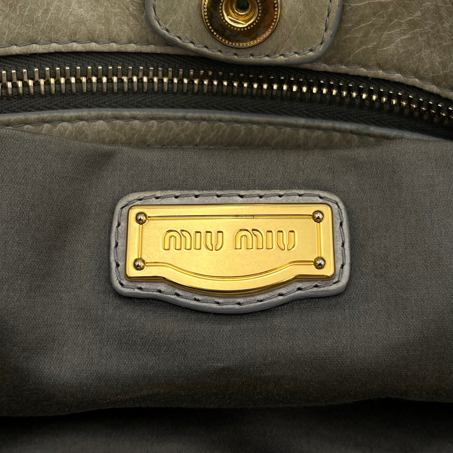 Miu Miu Vitello Leather Handbag
