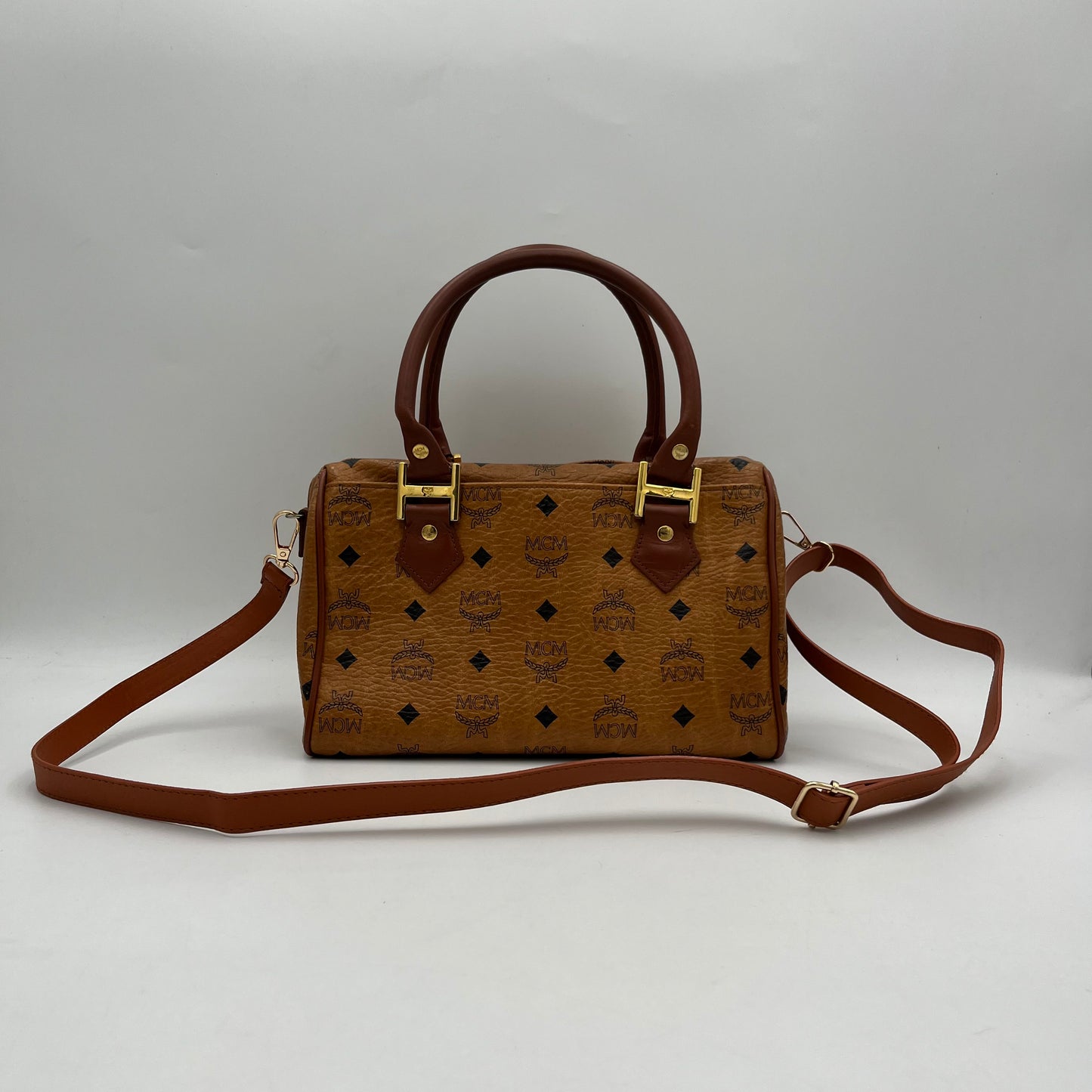 MCM Cognac Boston 27cm