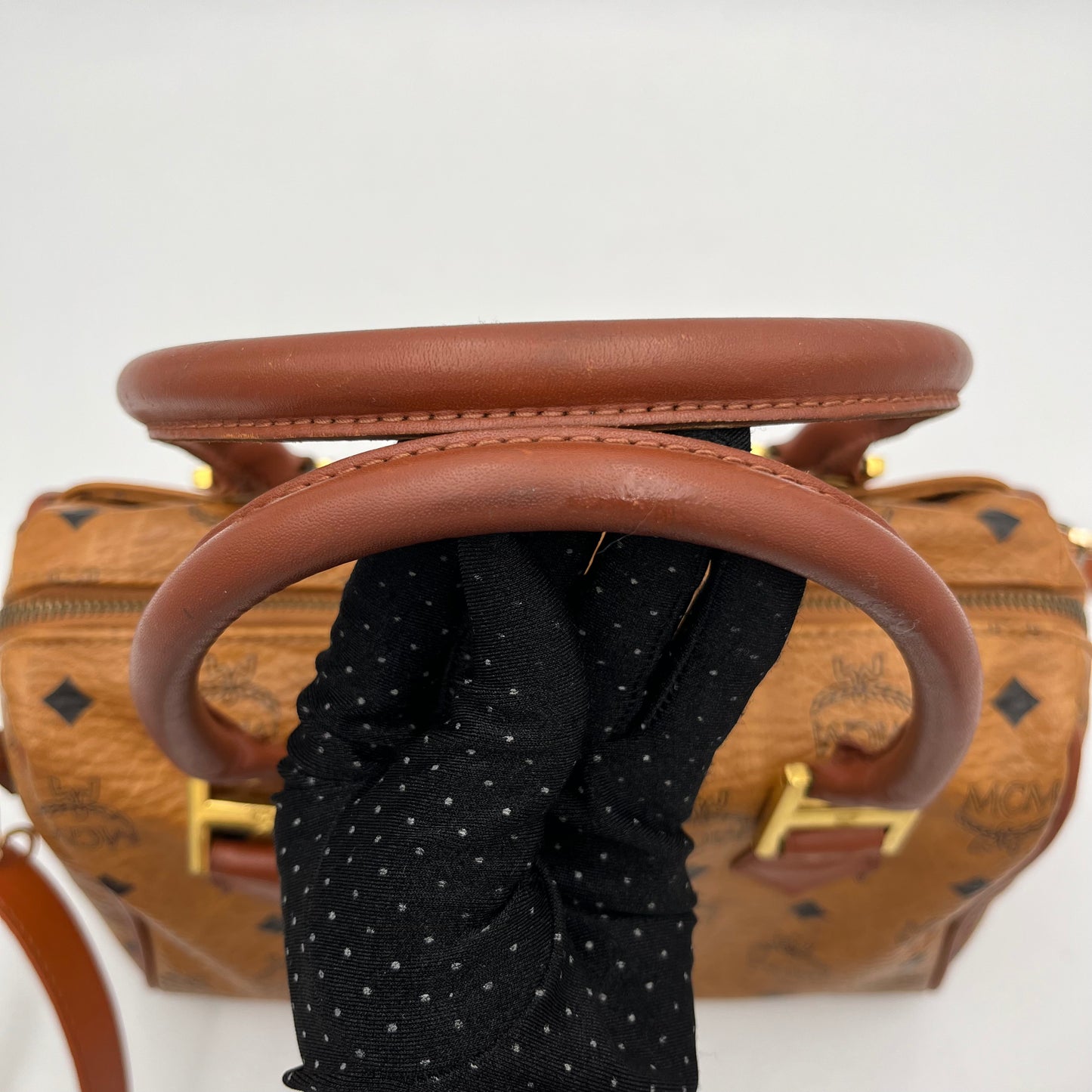 MCM Cognac Boston 27cm
