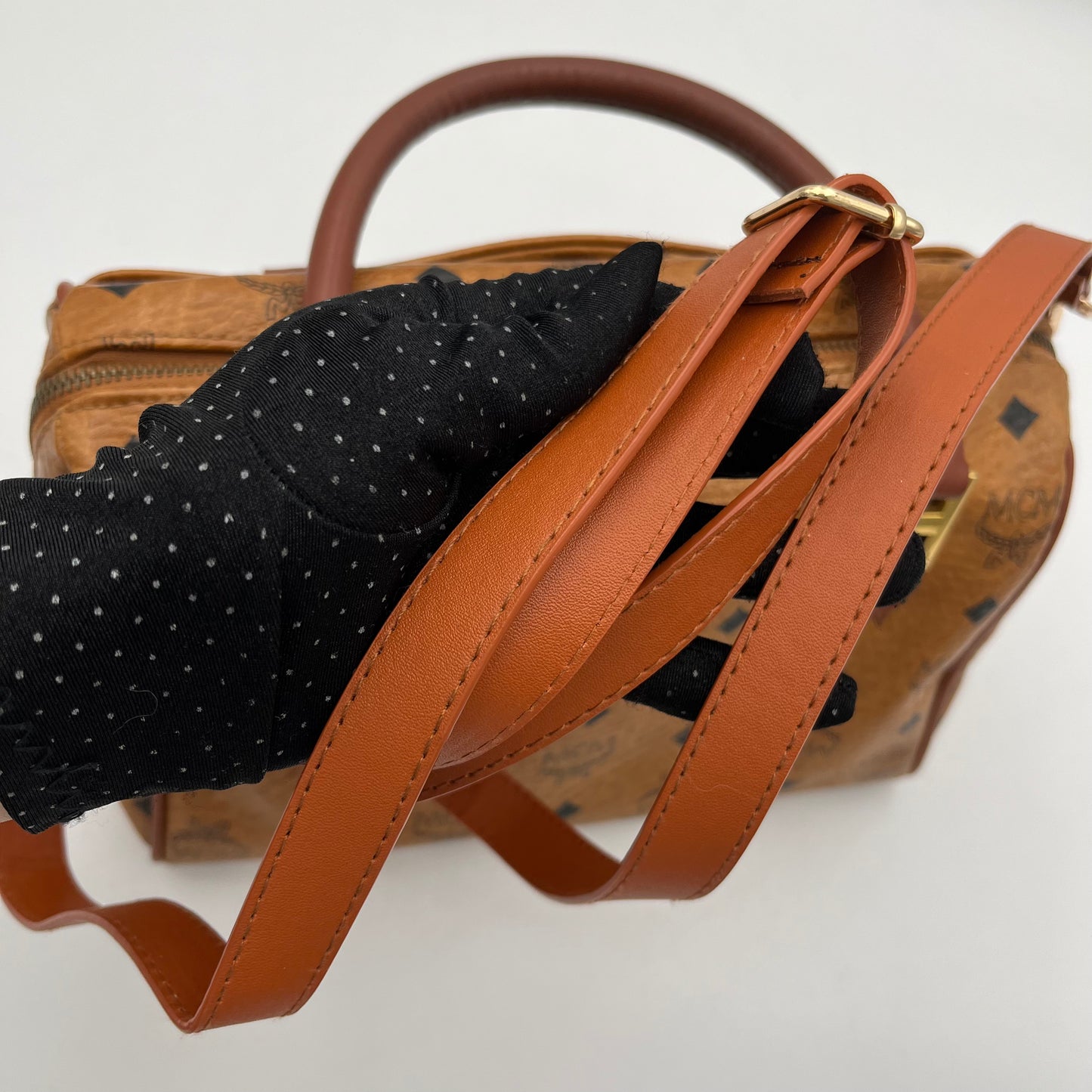 MCM Cognac Boston 27cm