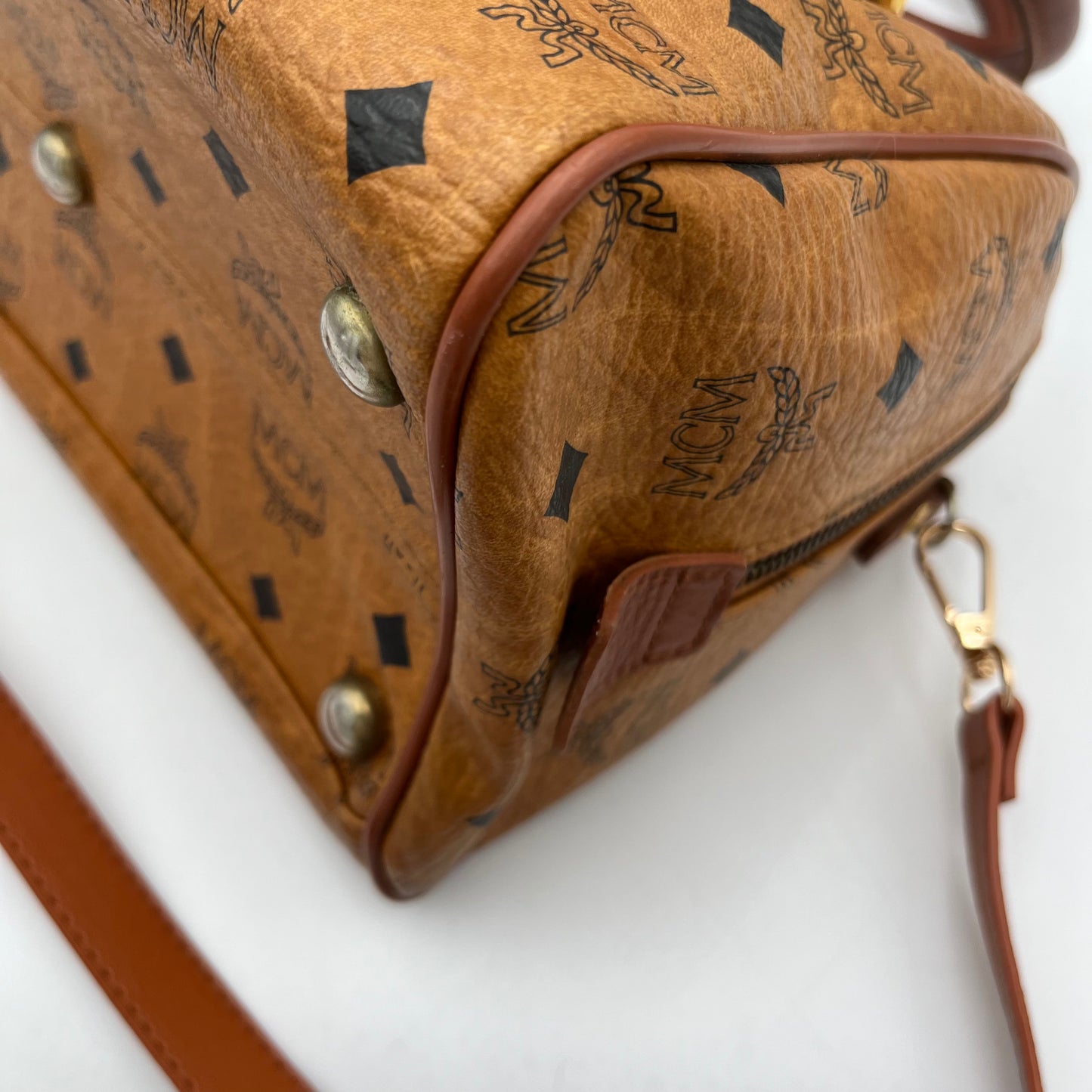 MCM Cognac Boston 27cm