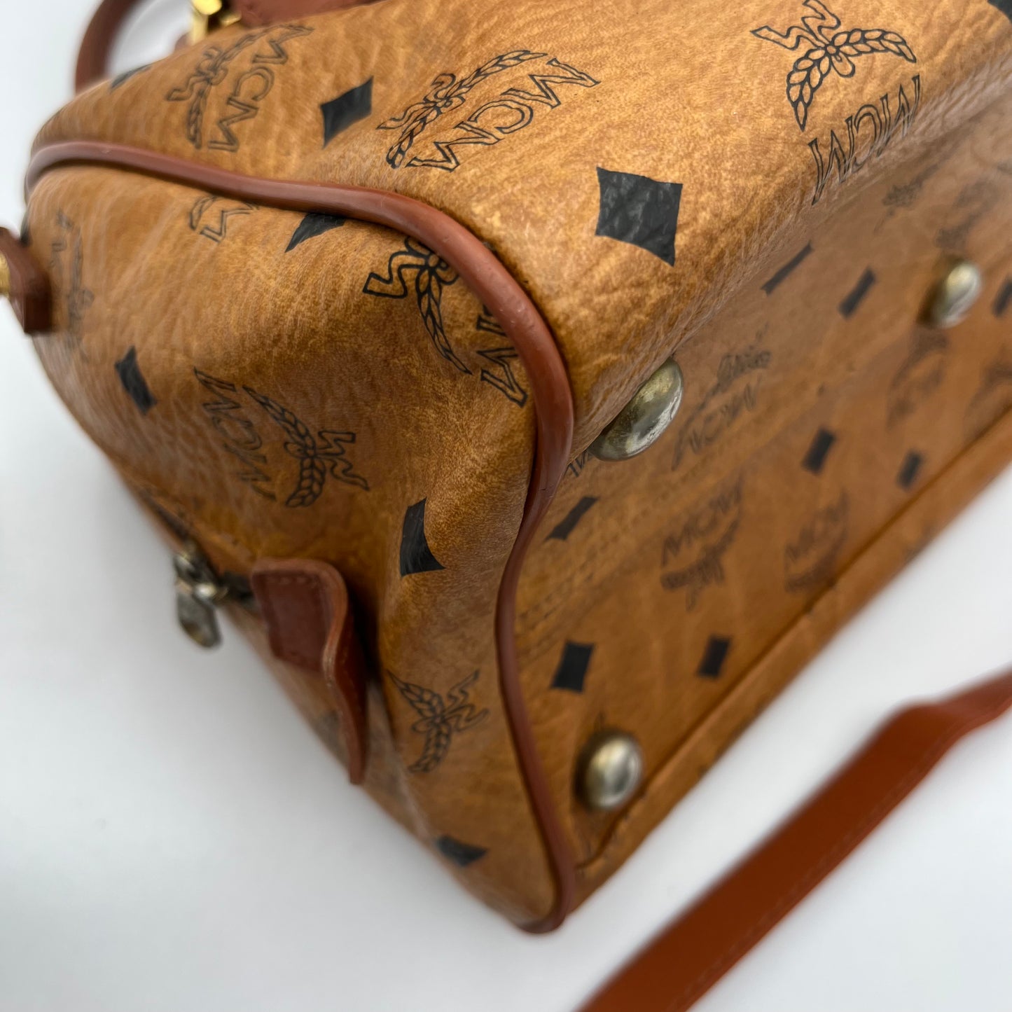 MCM Cognac Boston 27cm