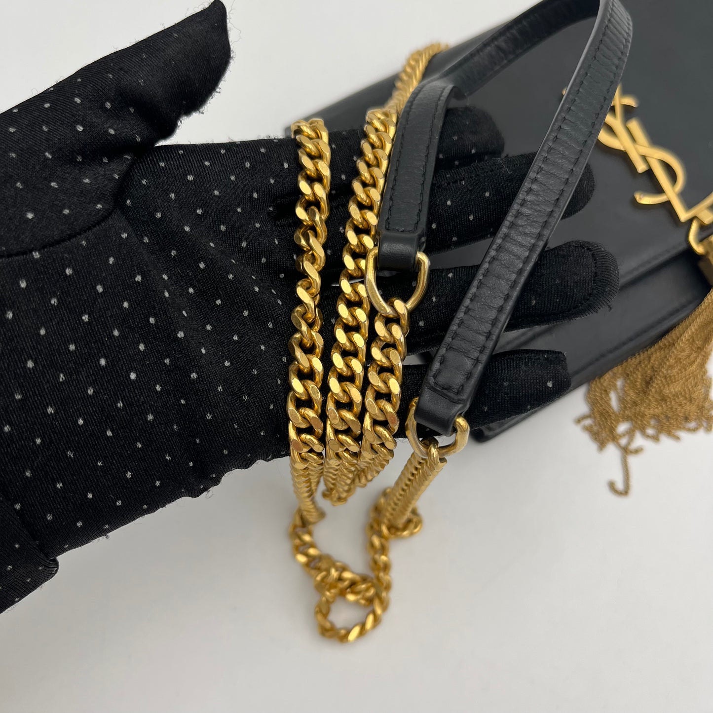 YSL Black Small Kate Tassel Crossbody