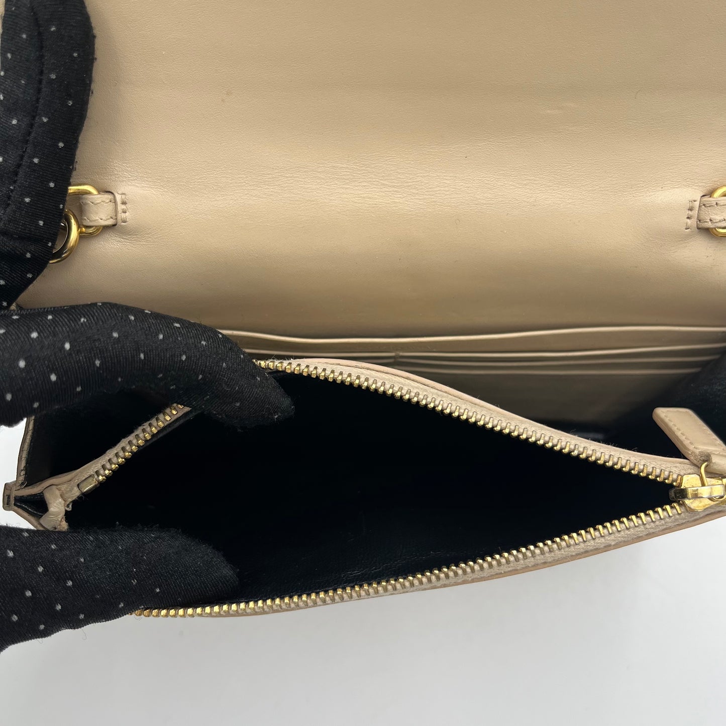 YSL Beige Calfskin Small Kate Tassel Crossbody