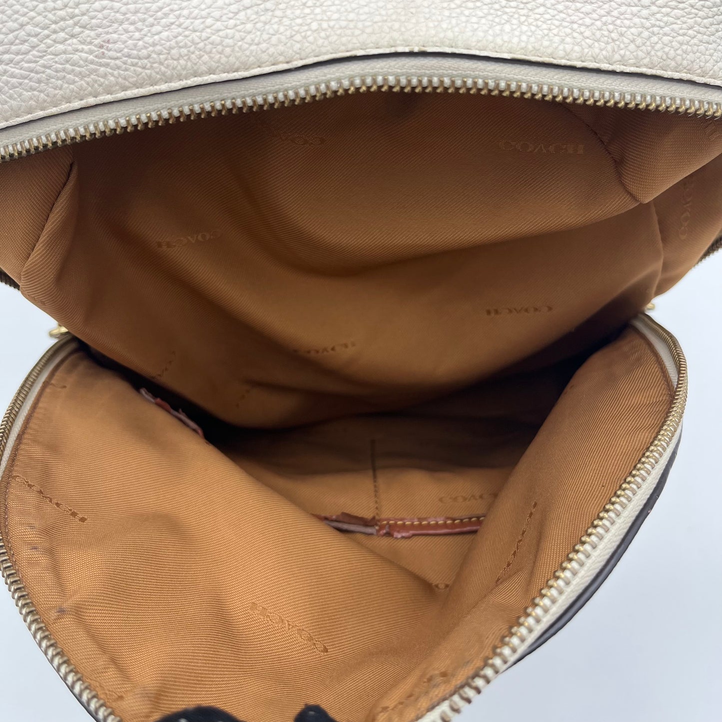 Coach White Carrie Backpack