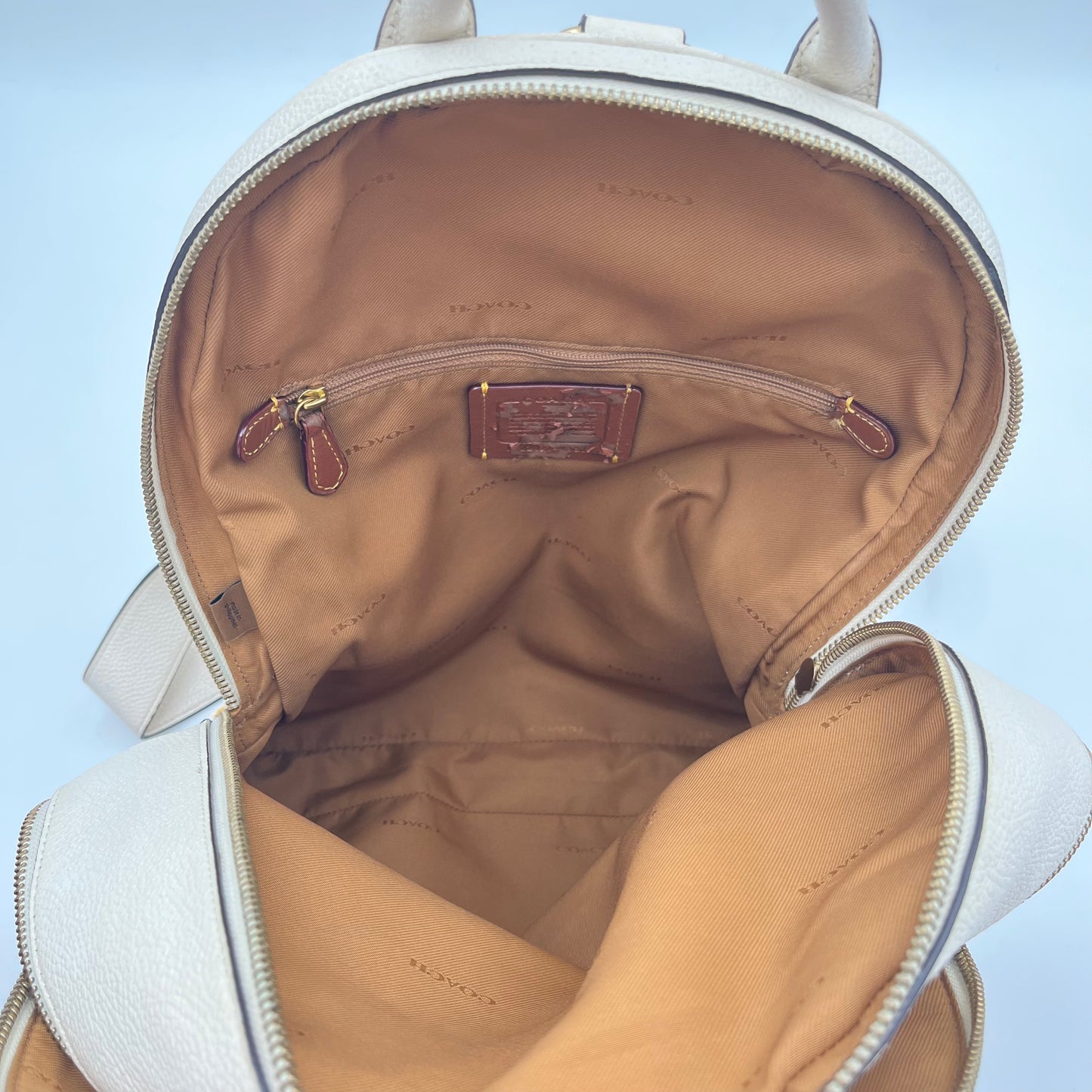 Coach White Carrie Backpack