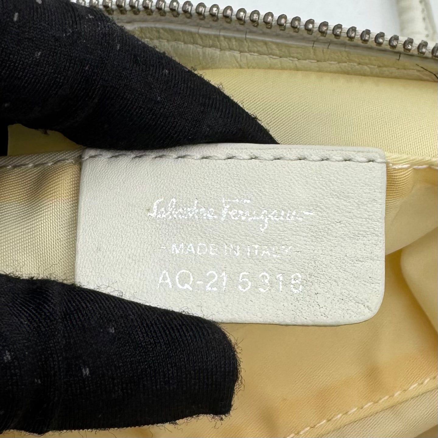 Salvatore Ferragamo White Floral Canvas and Leather Small Boston