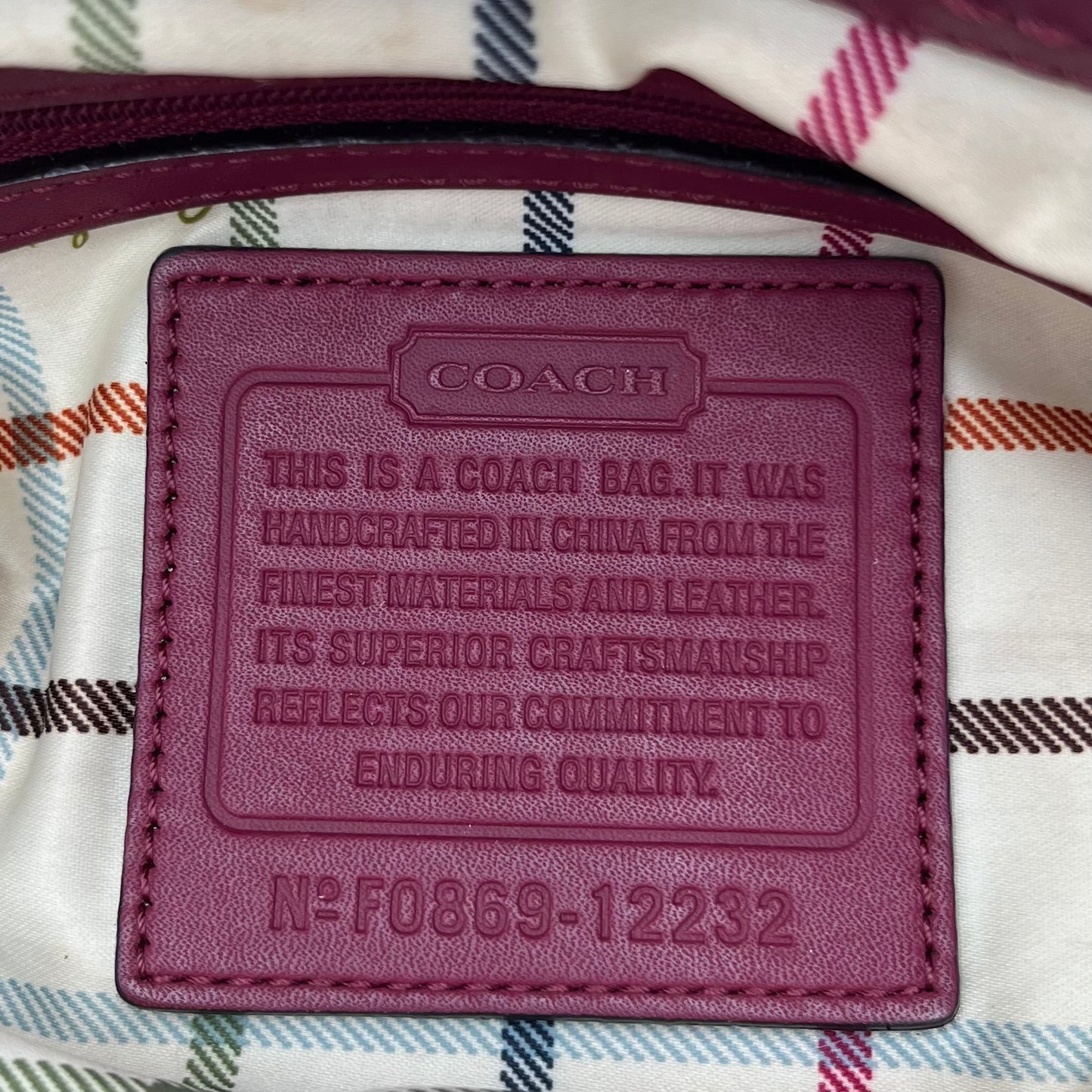 Coach Brown Big C Signature Canvas Pink Leather Large Ergo Shoulder Bag