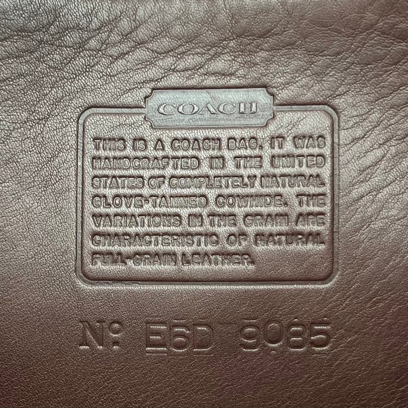 Coach Vintage 9085 Mahogany Duffle XL