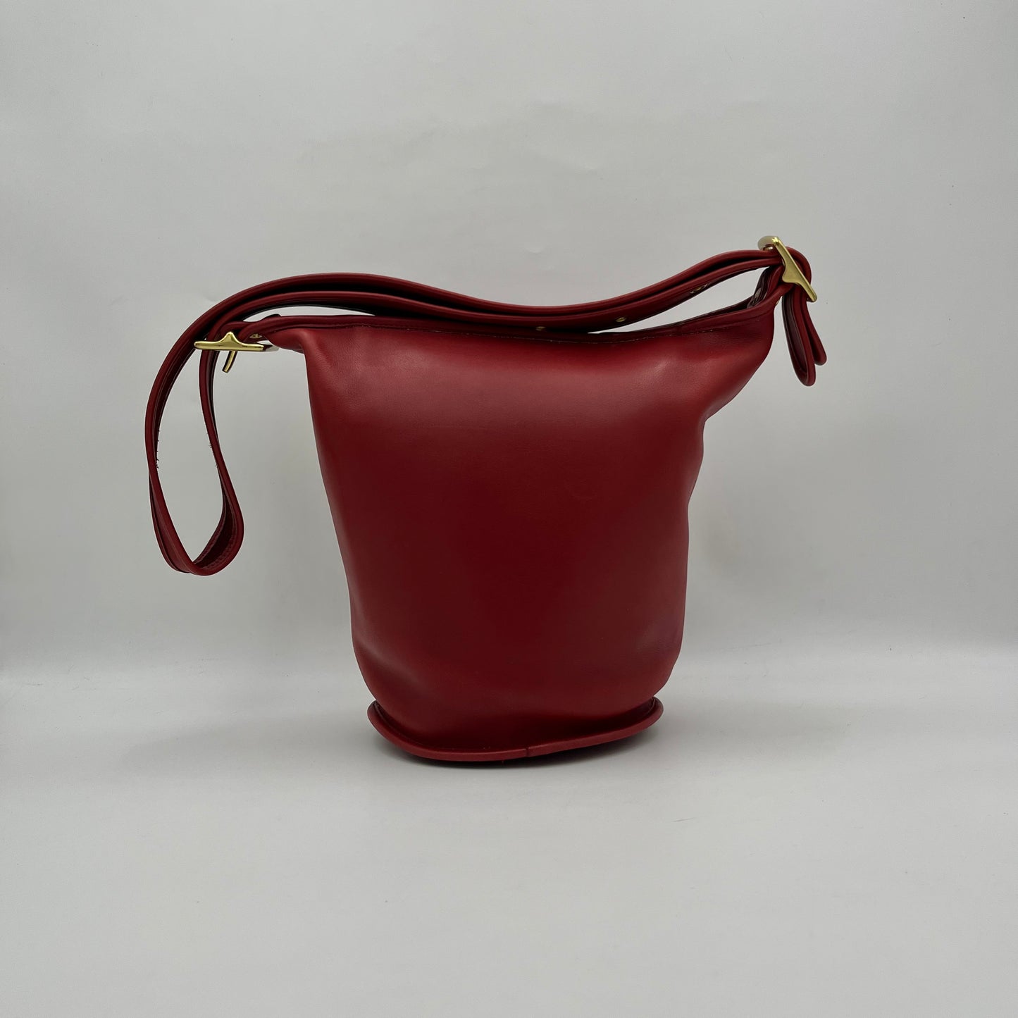 Coach Vintage Red Leather Duffle Sac Bag